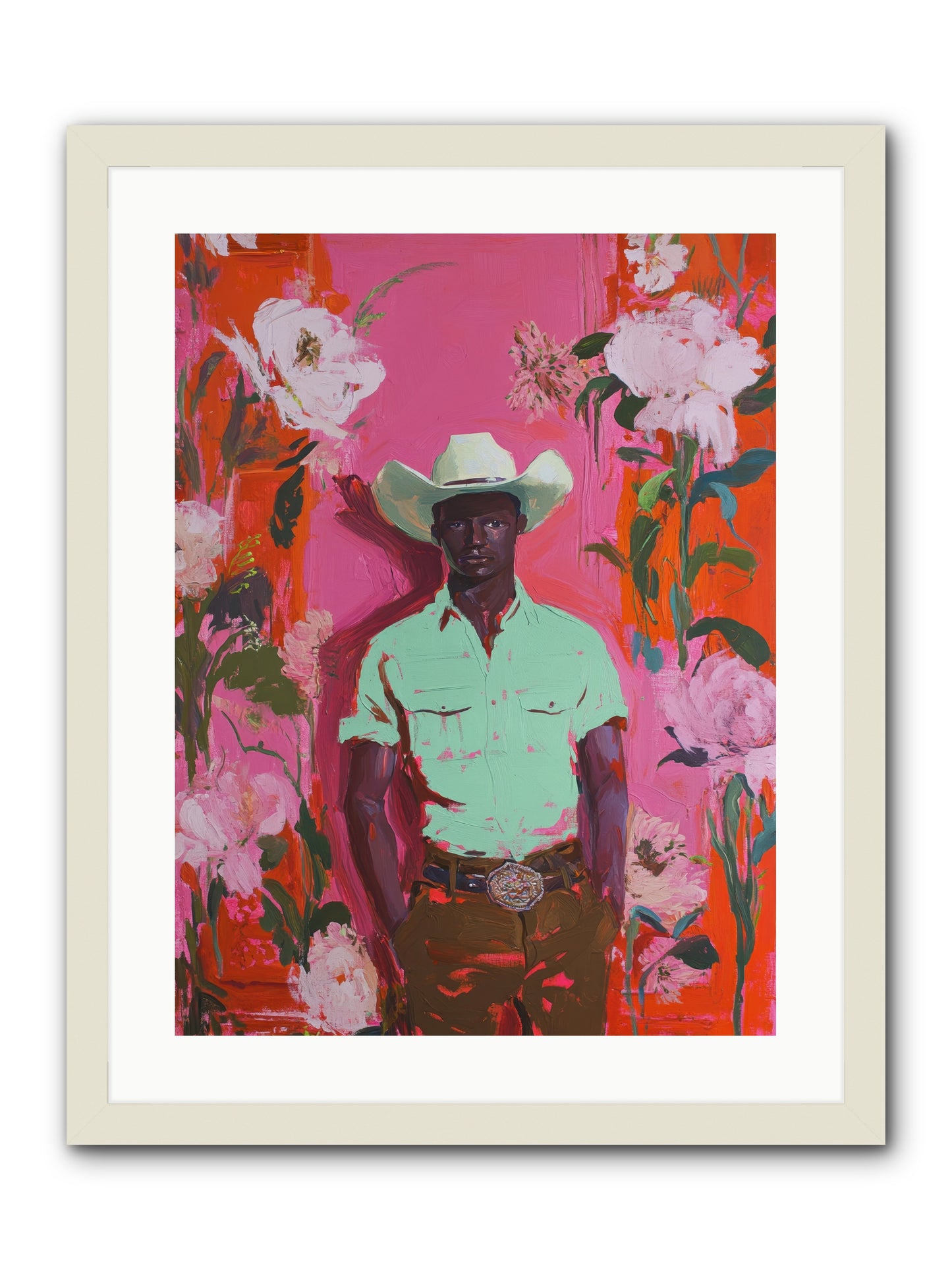 Lone Mesa -- Framed Print - White 18x24