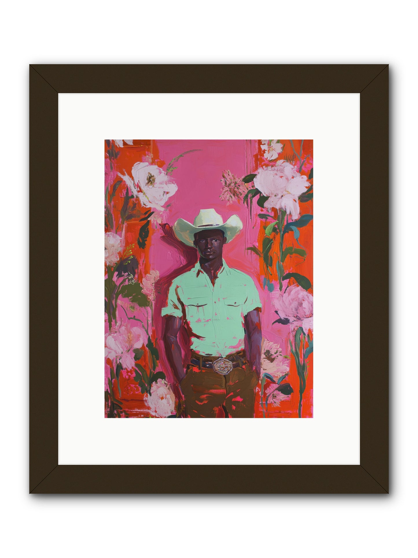 Lone Mesa -- Framed Print - Black 9x12