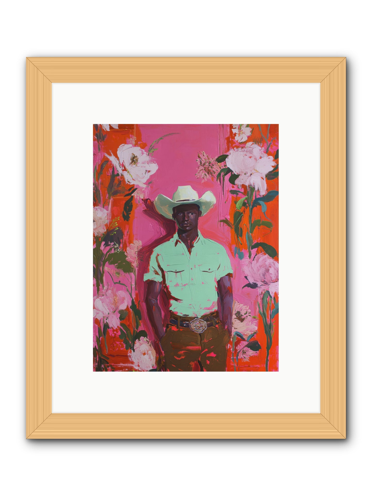 Lone Mesa -- Framed Print - Natural 9x12