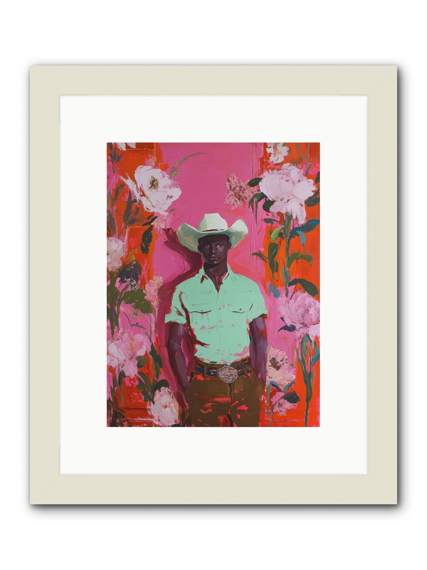 Lone Mesa -- Framed Print - White 9x12