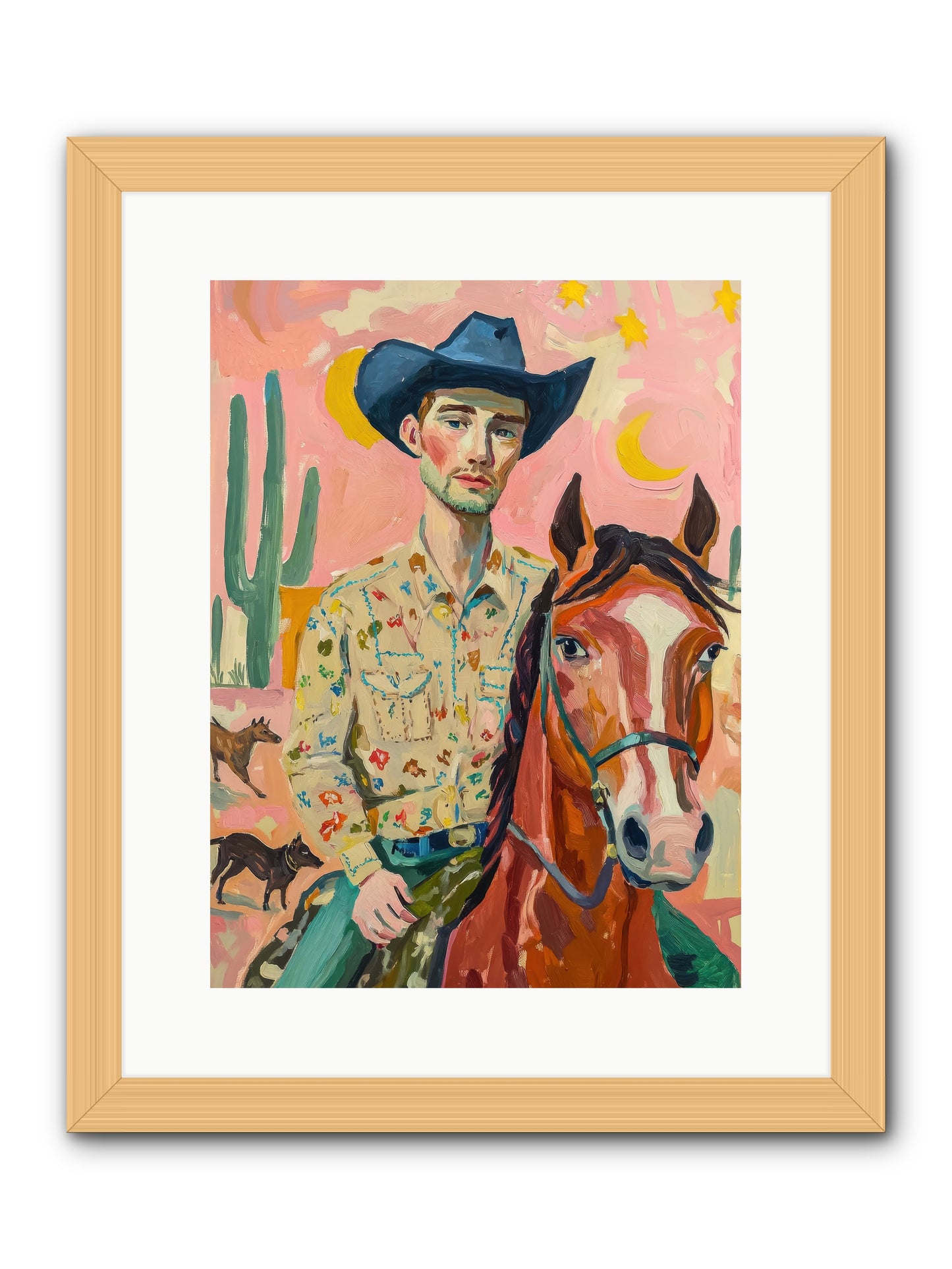 Lone Star Horizon -- Framed Print - Natural 12x16