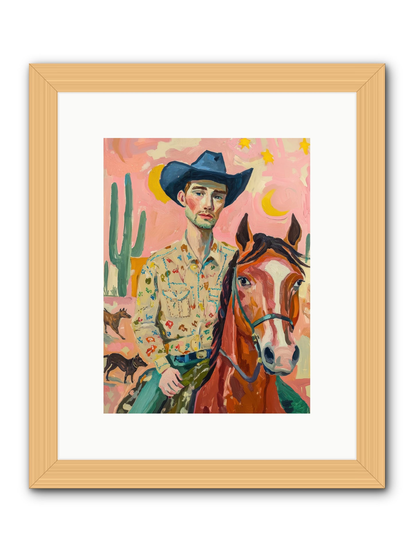 Lone Star Horizon -- Framed Print - Natural 9x12