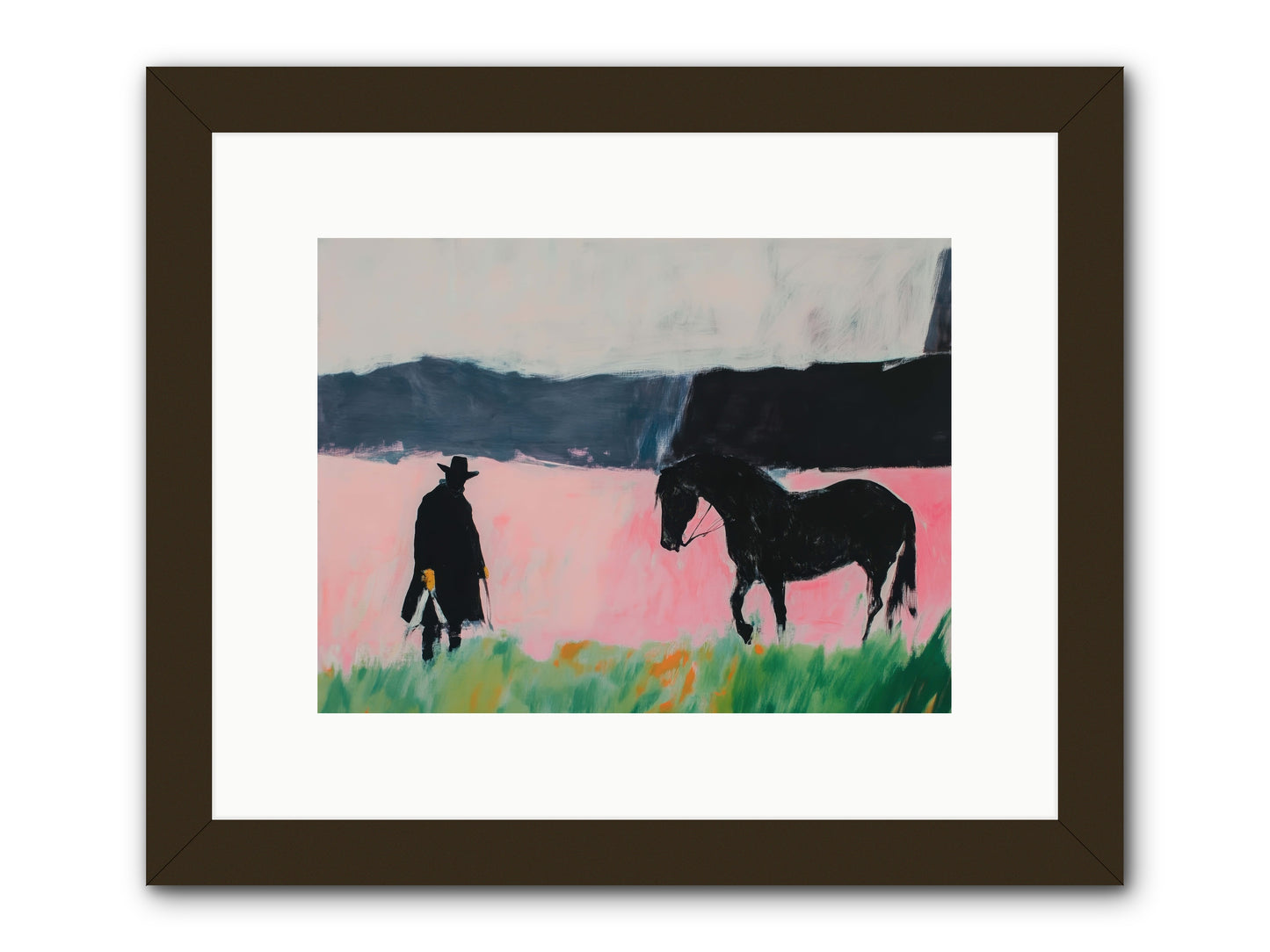 Lonesome Dove Crossing No.1 -- Framed Print - Black 12x9