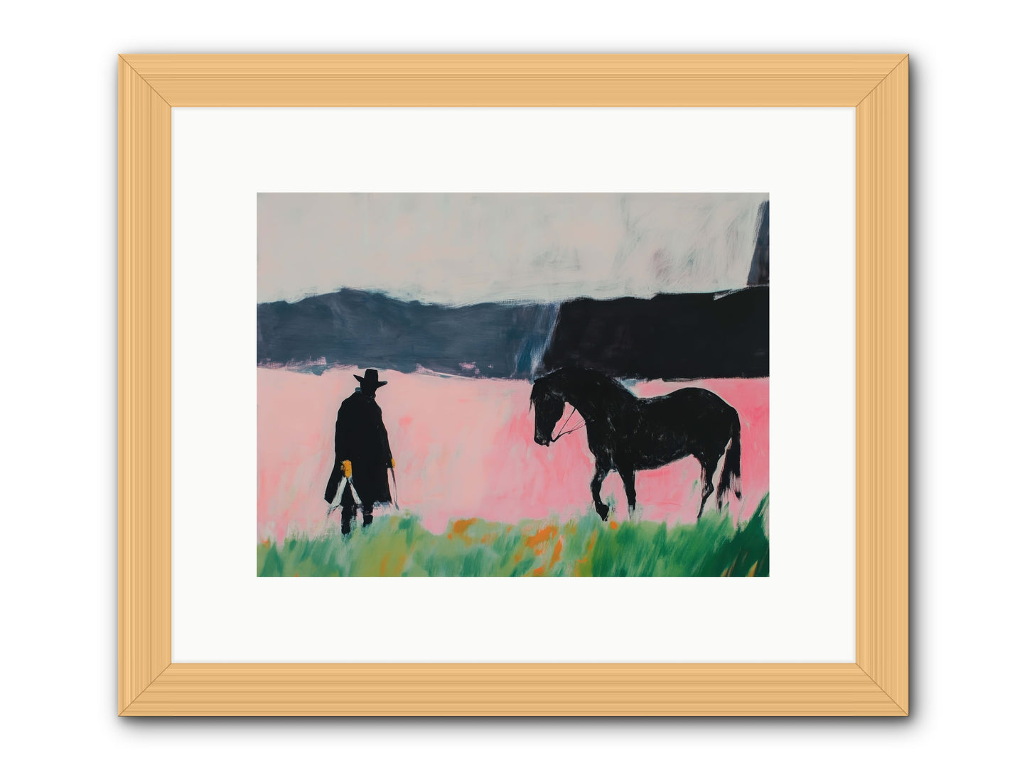Lonesome Dove Crossing No.1 -- Framed Print - Natural 12x9