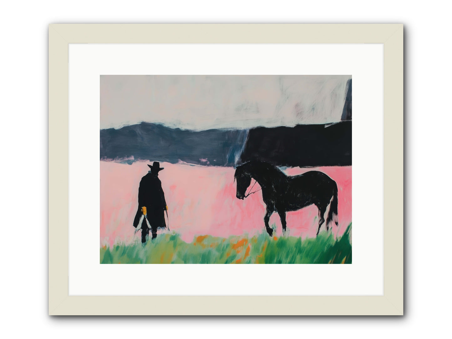 Lonesome Dove Crossing No.1 -- Framed Print - White 16x12