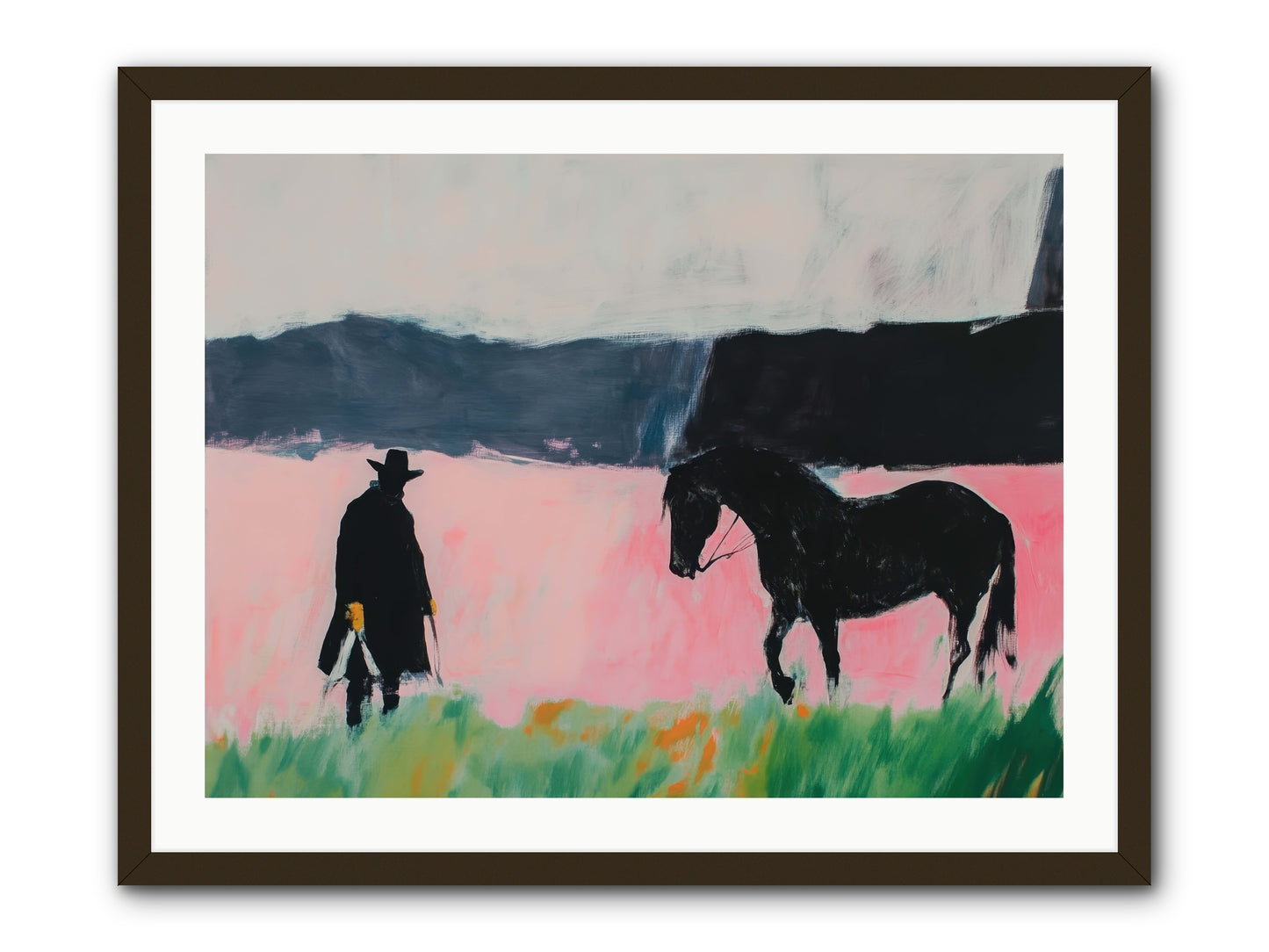 Lonesome Dove Crossing No.1 -- Framed Print - Black 32x24