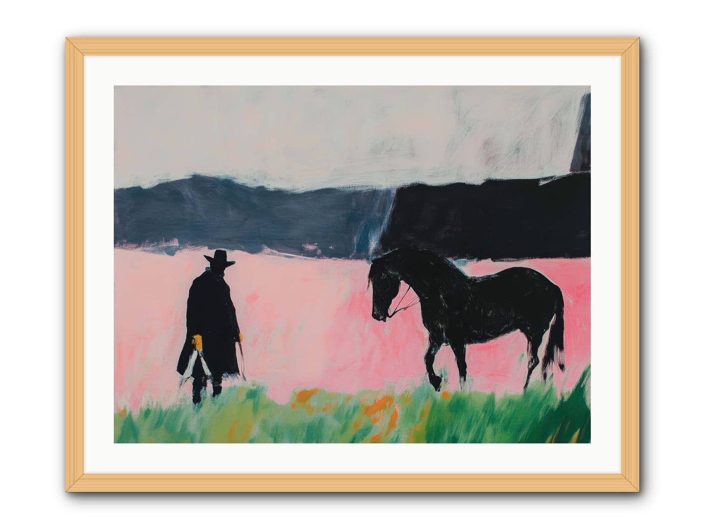Lonesome Dove Crossing No.1 -- Framed Print - Natural 32x24
