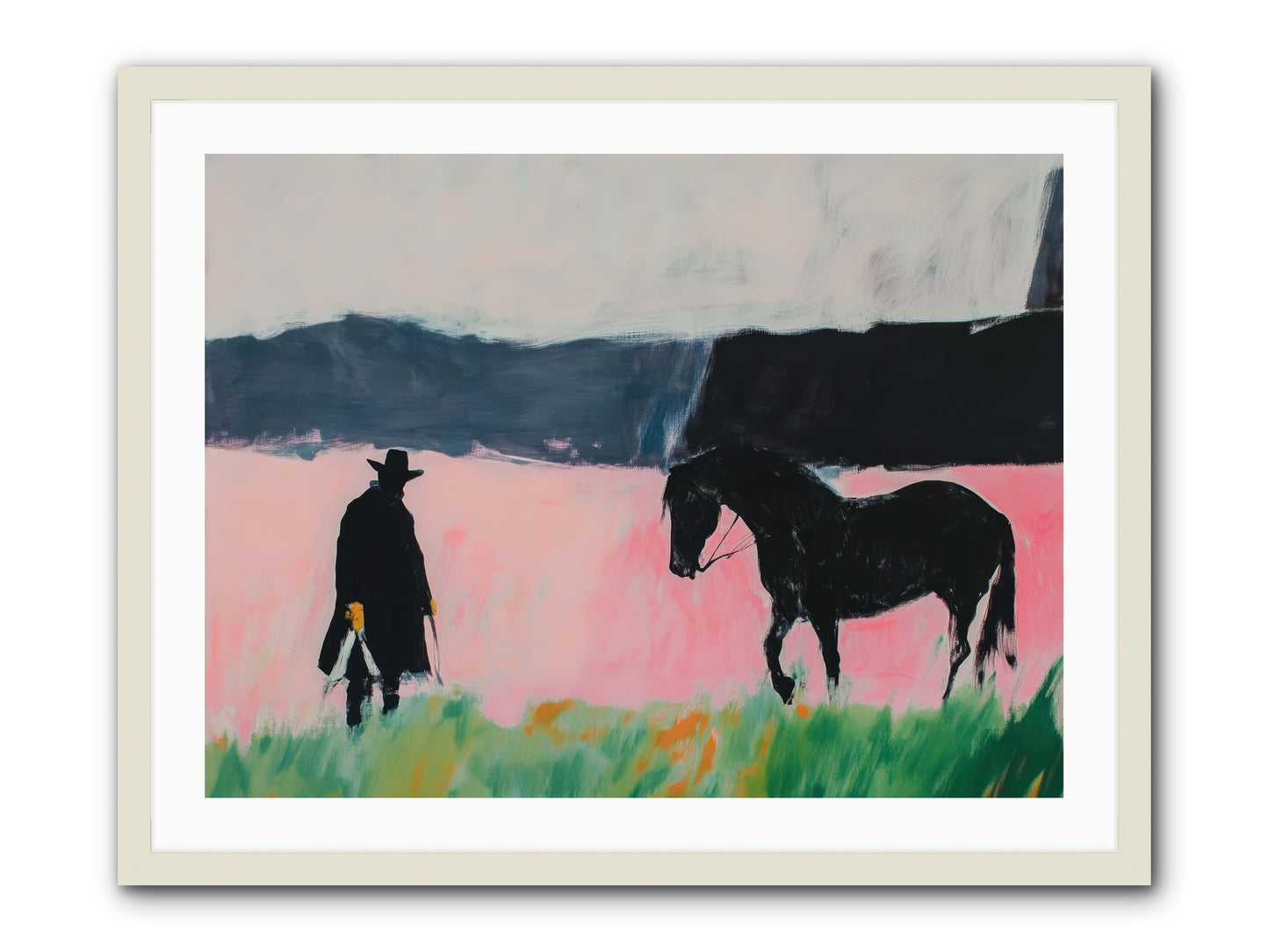 Lonesome Dove Crossing No.1 -- Framed Print - White 32x24