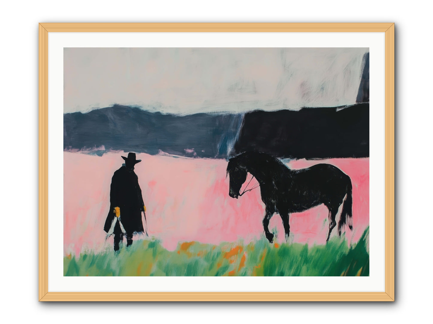 Lonesome Dove Crossing No.1 -- Framed Print - Natural 40x30