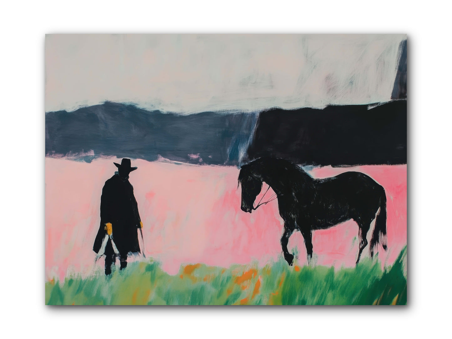 Lonesome Dove Crossing No.1 -- Wrapped Canvas 12x9