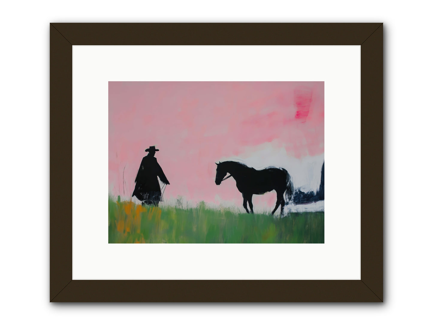 Lonesome Dove Crossing No.2  -- Framed Print - Black 12x9