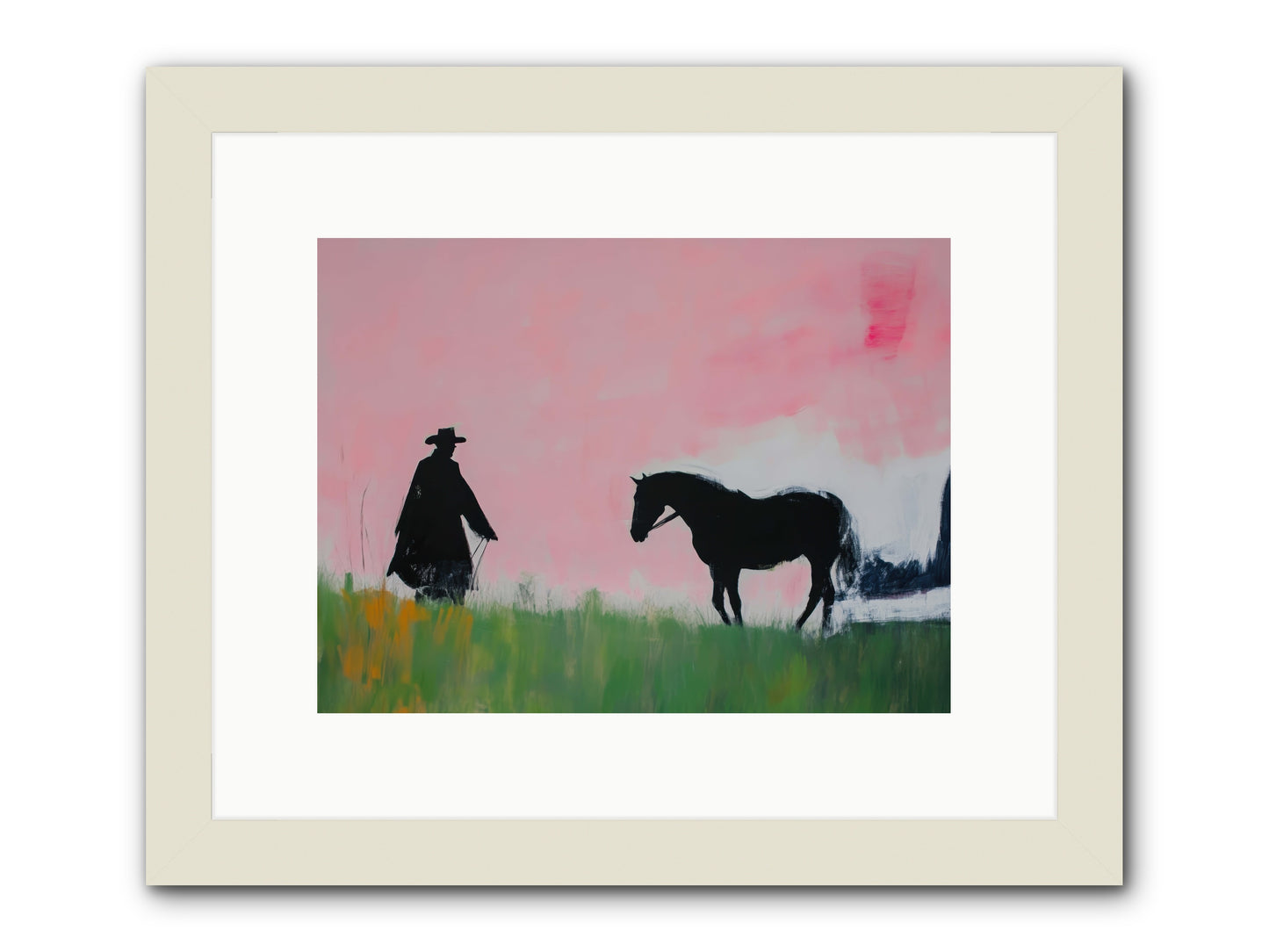 Lonesome Dove Crossing No.2  -- Framed Print - White 12x9