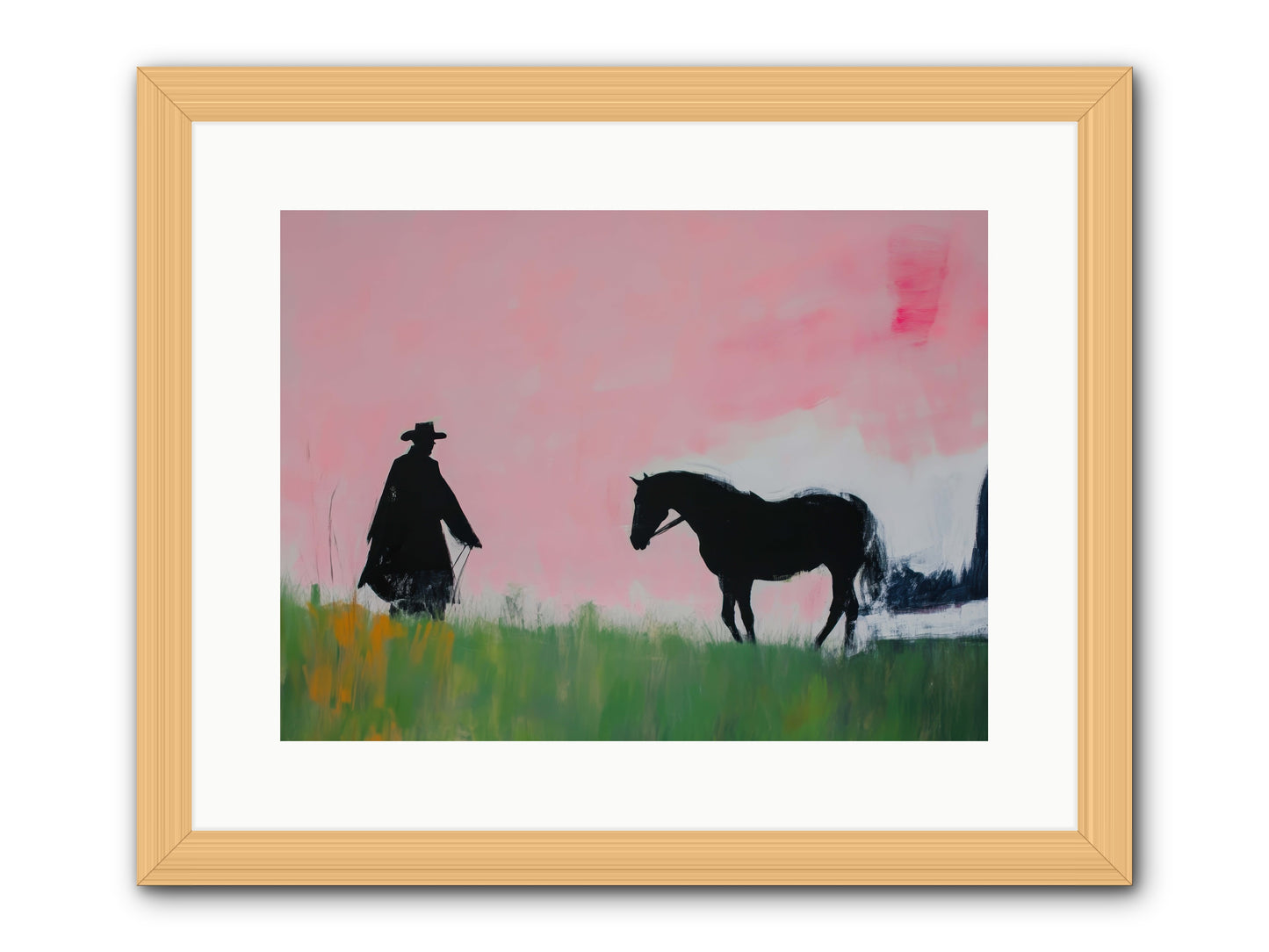 Lonesome Dove Crossing No.2  -- Framed Print - Natural 16x12
