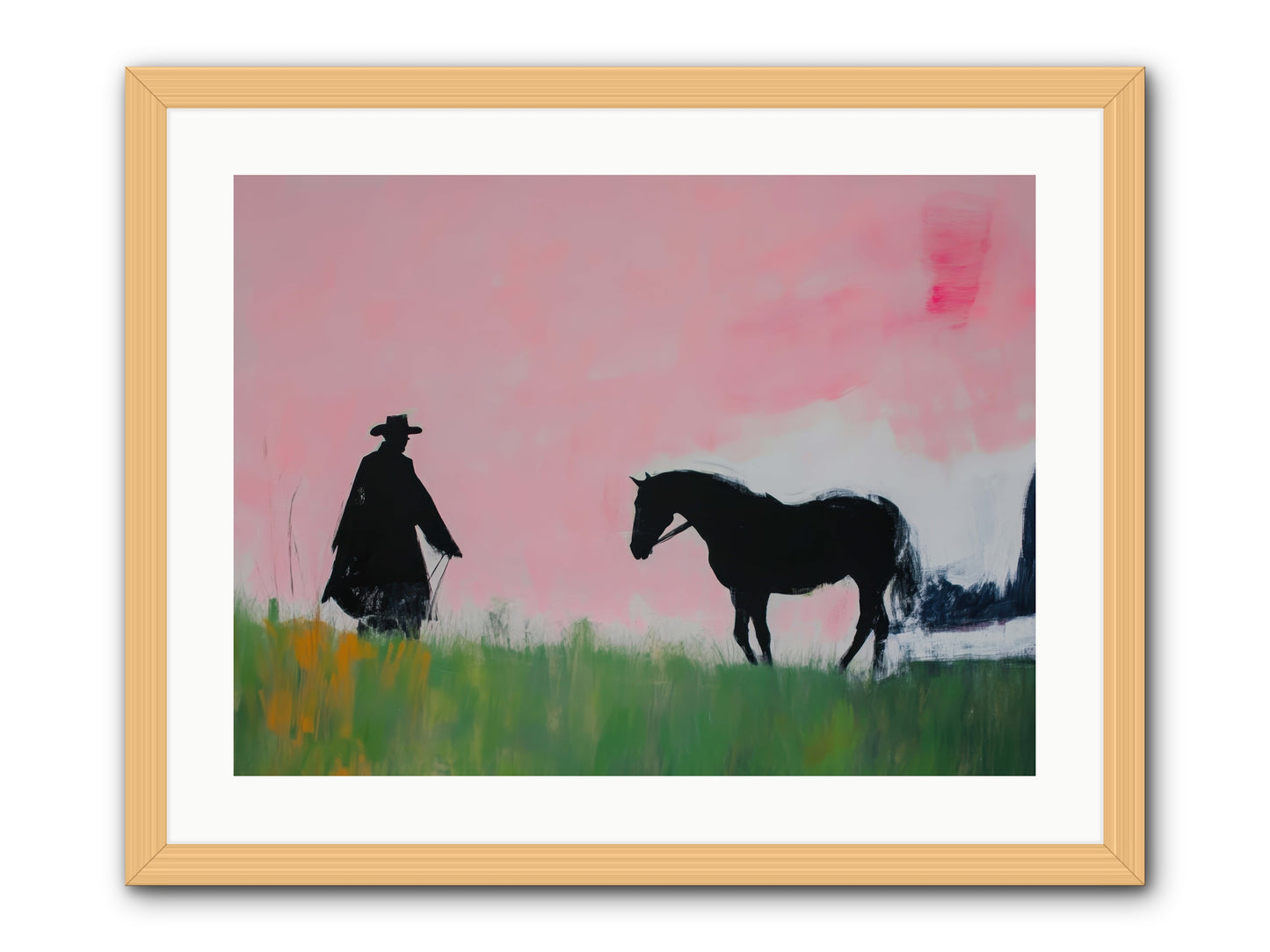 Lonesome Dove Crossing No.2  -- Framed Print - Natural 24x18