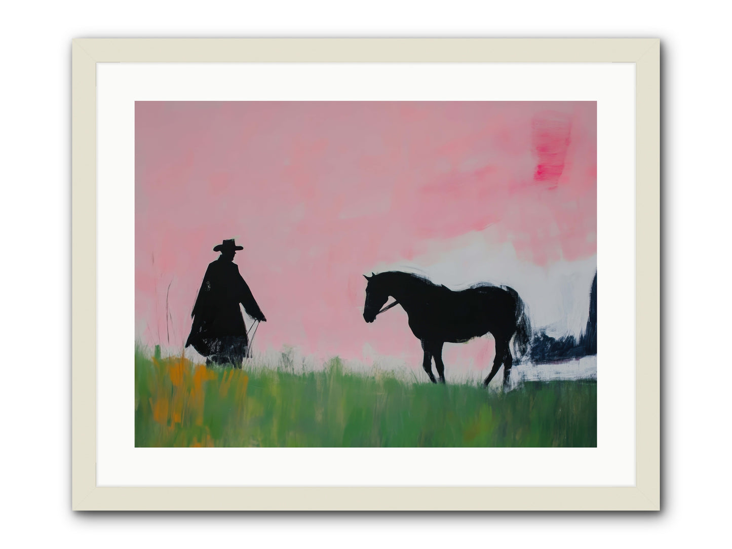 Lonesome Dove Crossing No.2  -- Framed Print - White 24x18