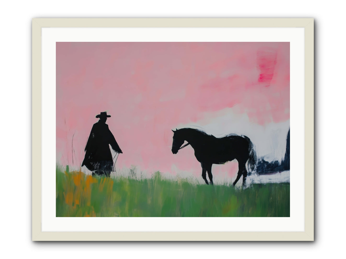 Lonesome Dove Crossing No.2  -- Framed Print - White 32x24