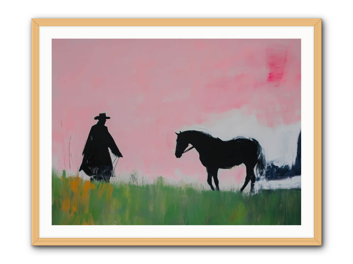 Lonesome Dove Crossing No.2  -- Framed Print - Natural 40x30