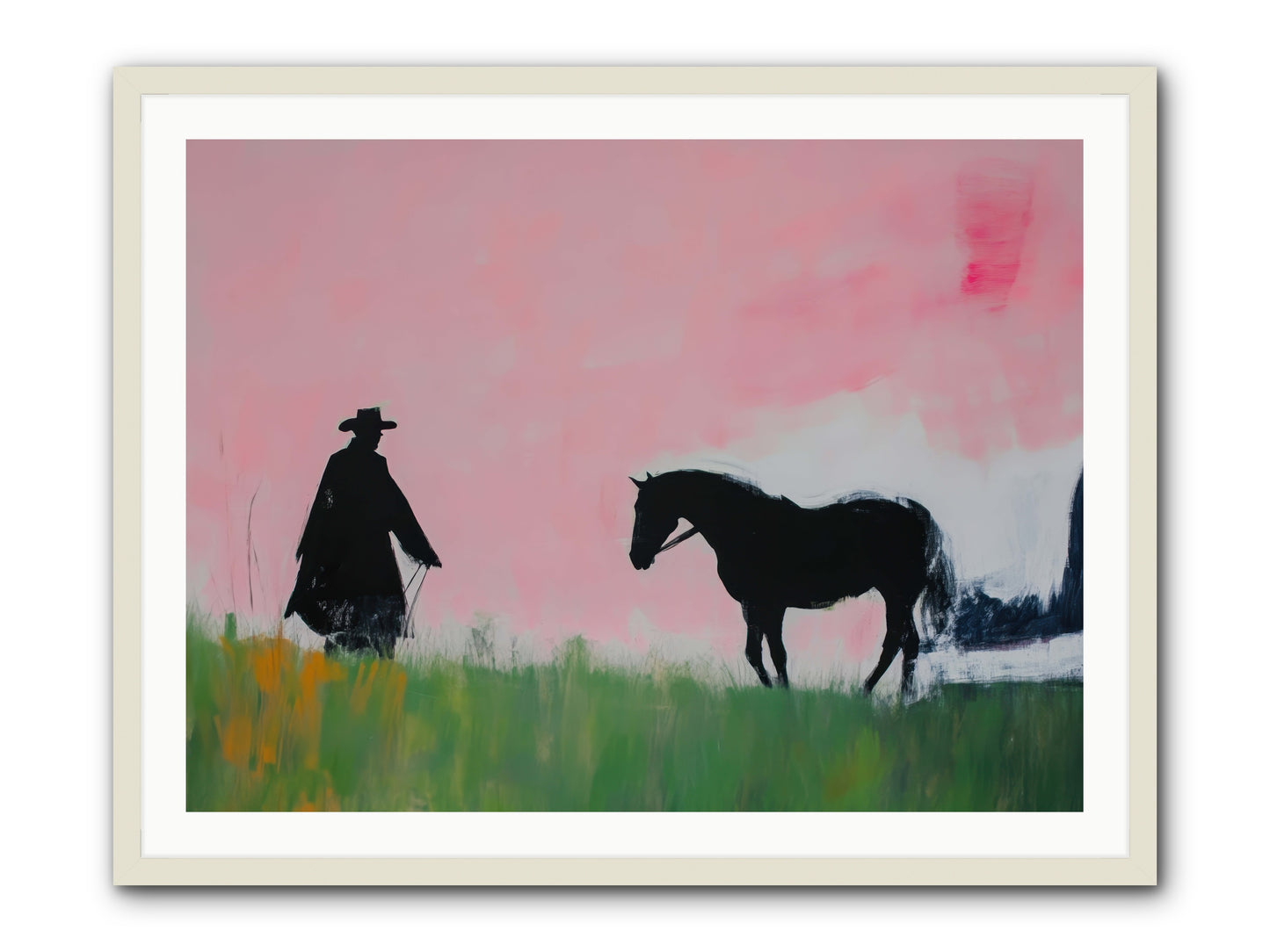 Lonesome Dove Crossing No.2  -- Framed Print - White 40x30