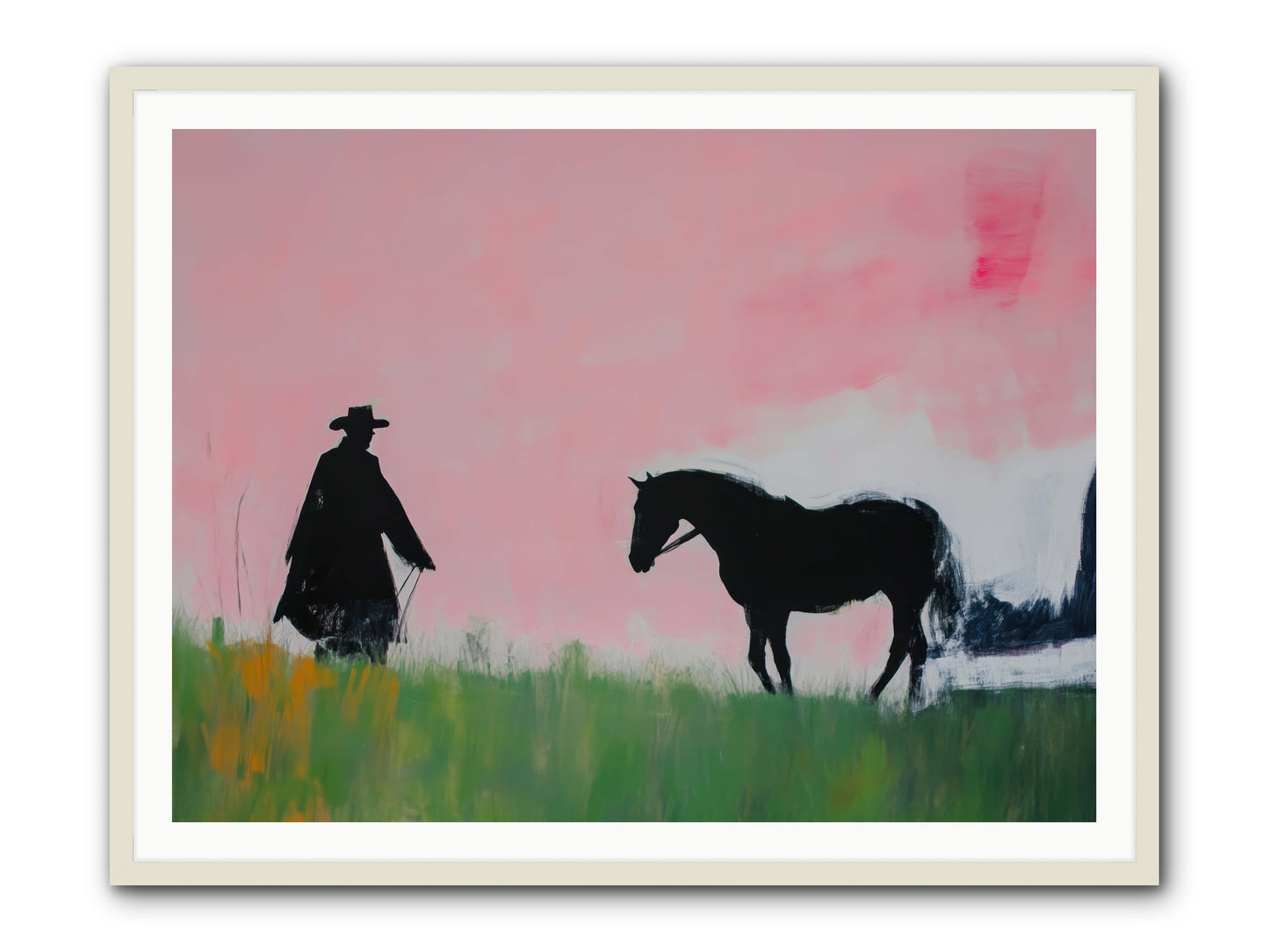 Lonesome Dove Crossing No.2  -- Framed Print - White 48x36