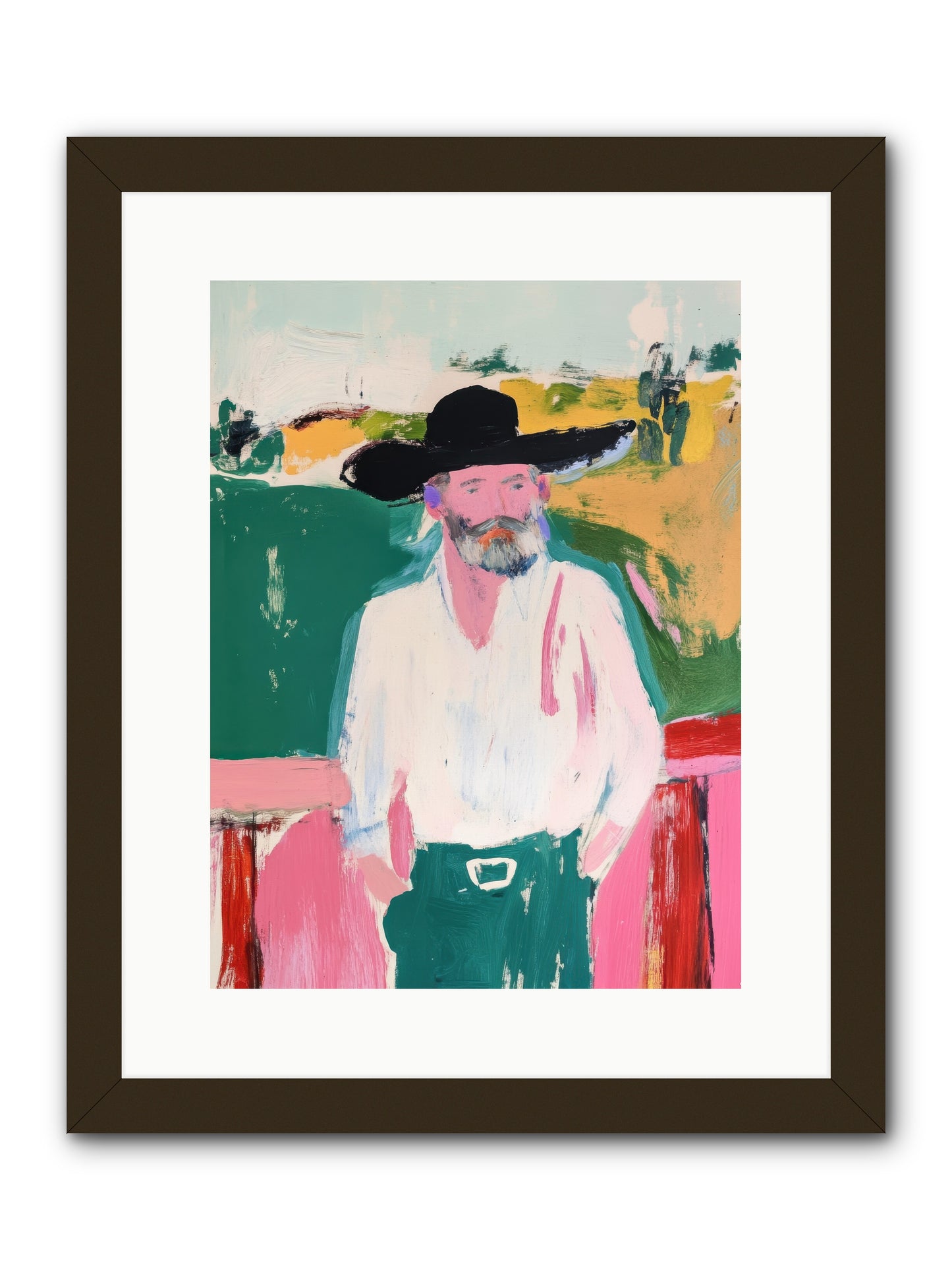 Longhorn Country -- Framed Print - Black 12x16