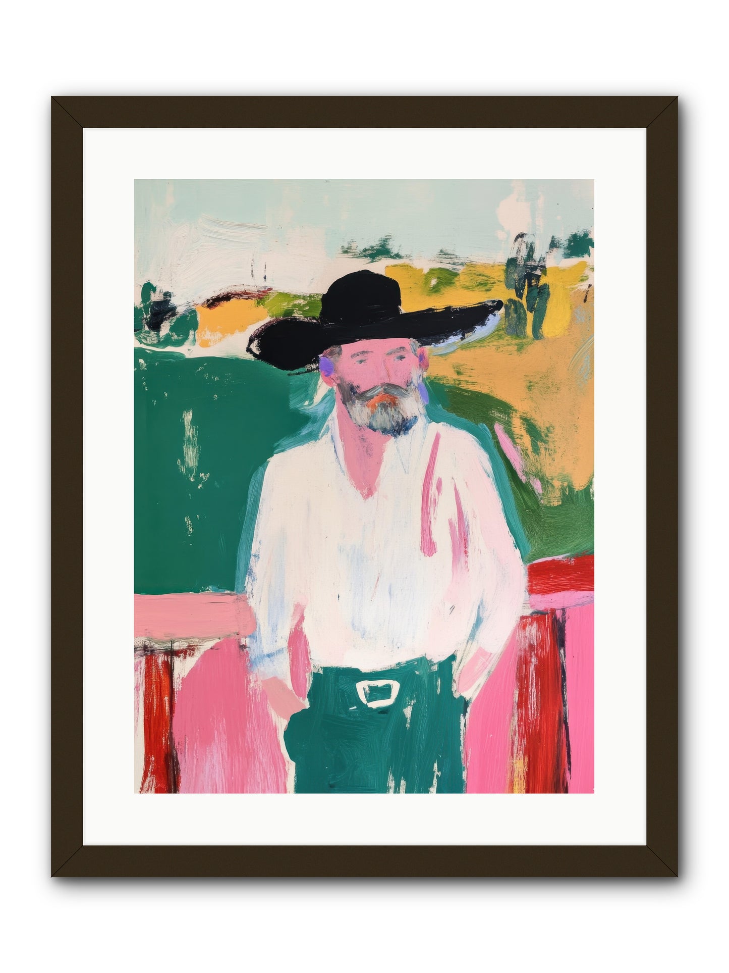 Longhorn Country -- Framed Print - Black 18x24