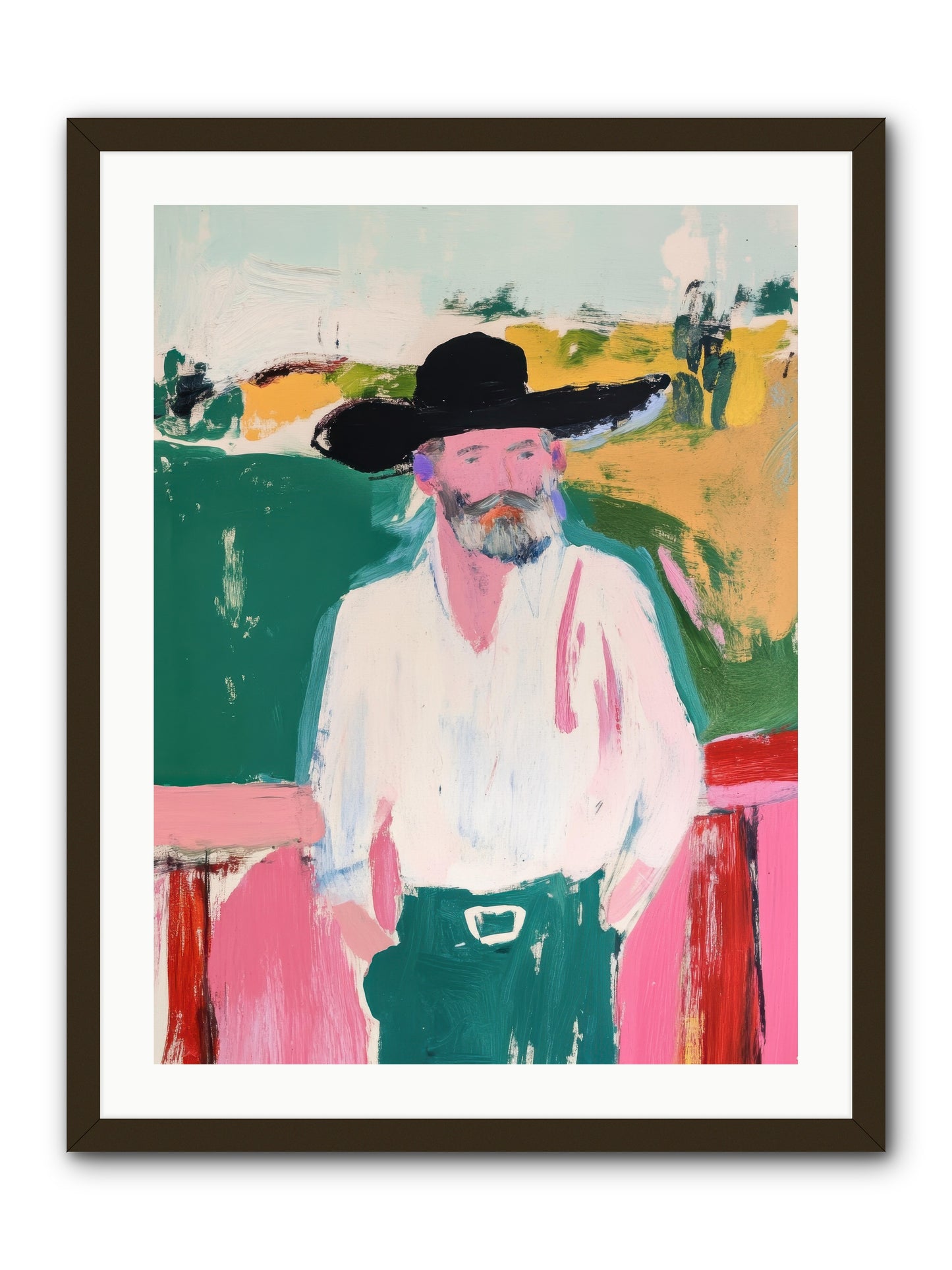 Longhorn Country -- Framed Print - Black 24x32