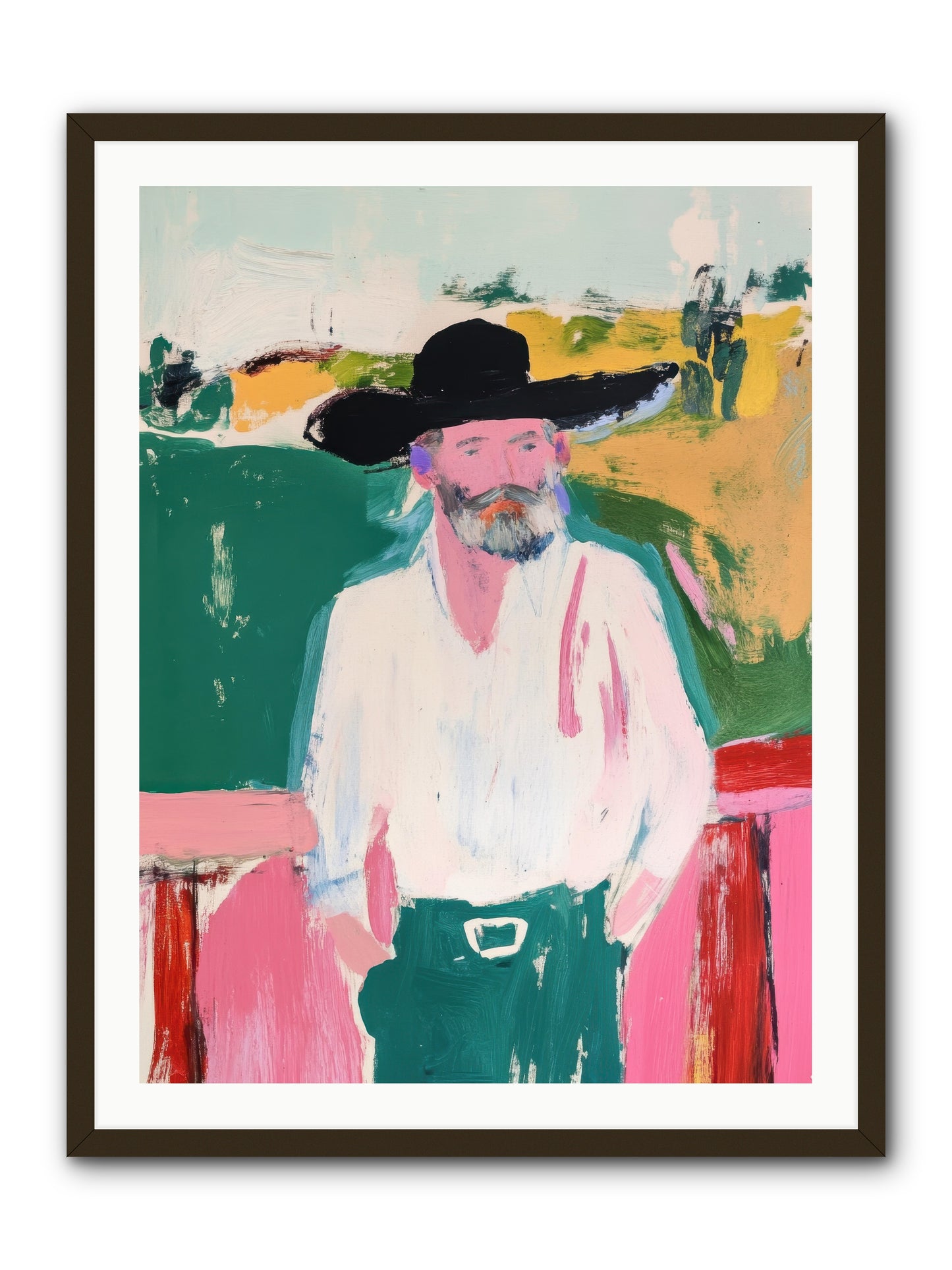 Longhorn Country -- Framed Print - Black 30x40