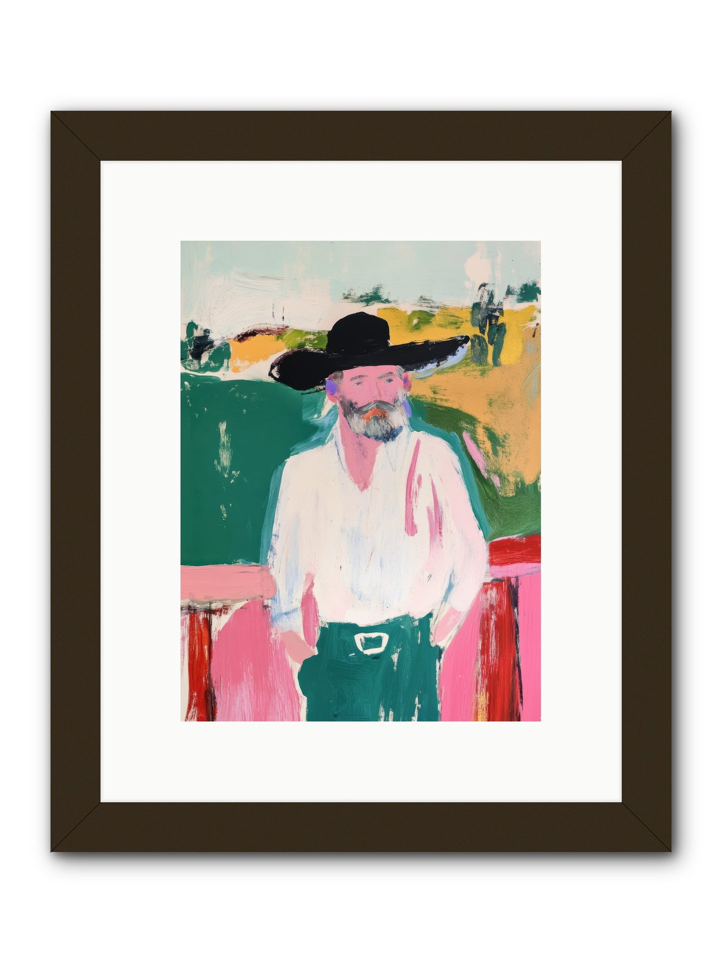 Longhorn Country -- Framed Print - Black 9x12