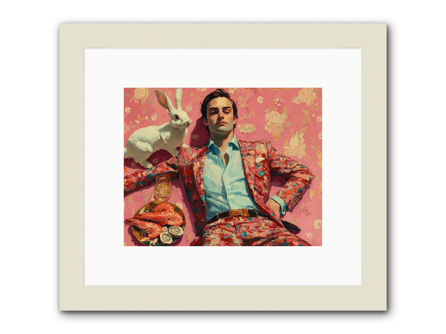 Lord Of Lazy Pleasures -- Framed Print - White 10x8