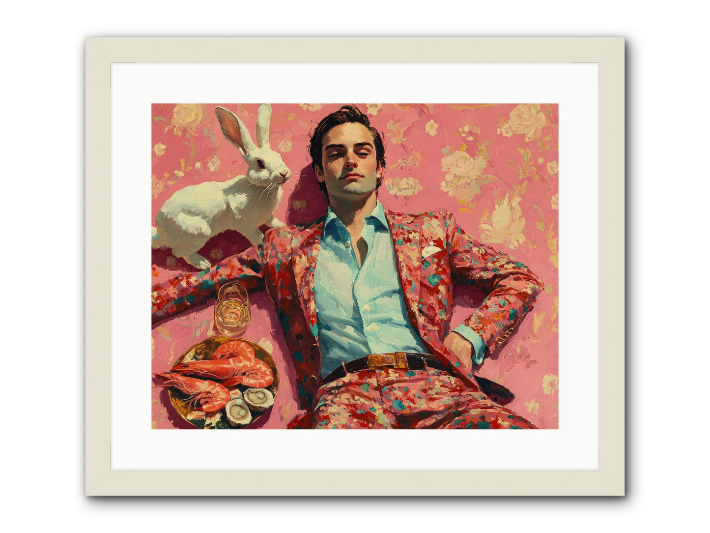 Lord Of Lazy Pleasures -- Framed Print - White 20x16