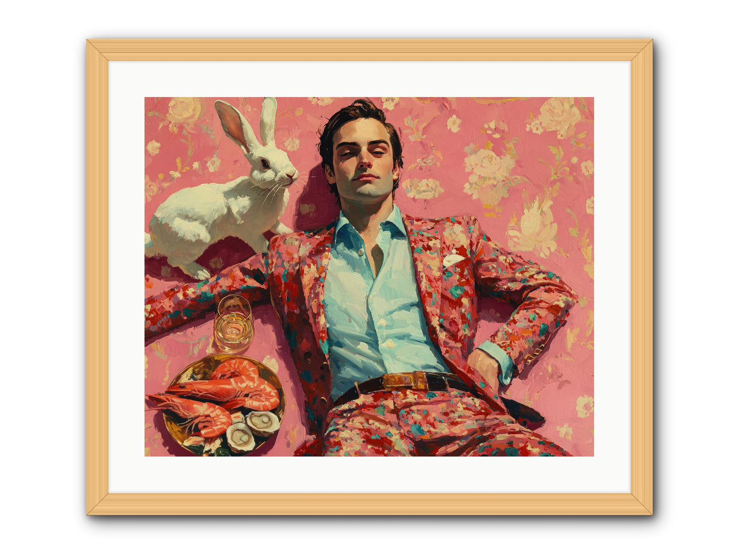 Lord Of Lazy Pleasures -- Framed Print - Natural 25x20