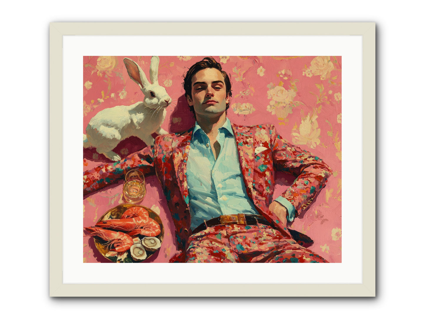 Lord Of Lazy Pleasures -- Framed Print - White 25x20