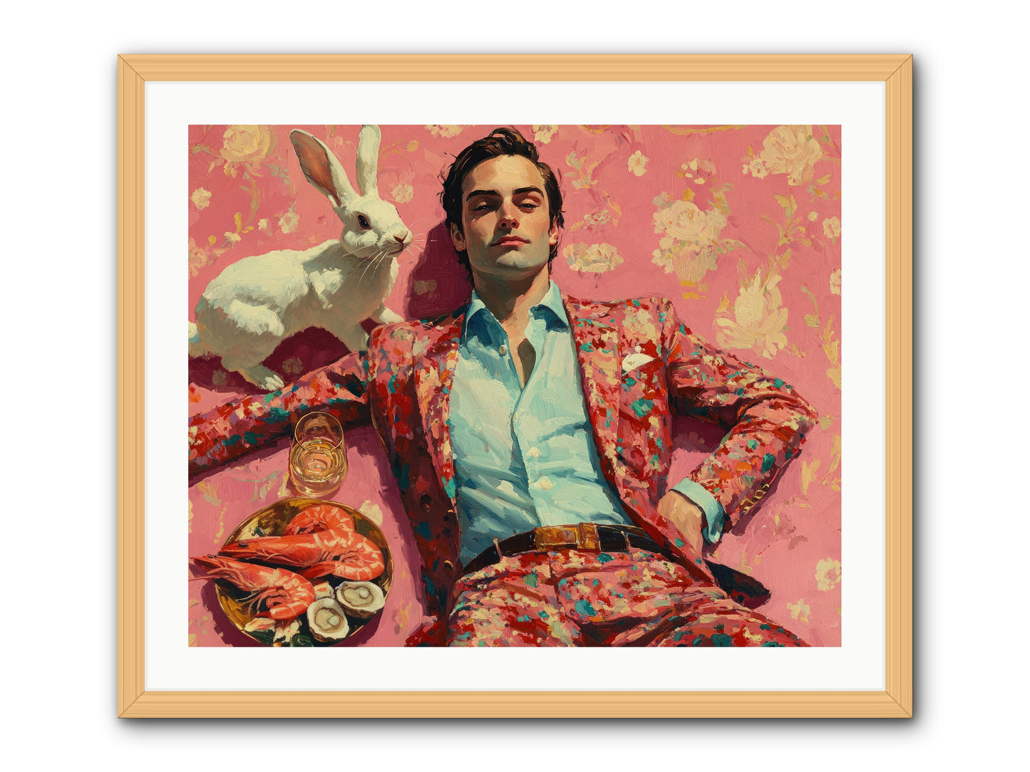 Lord Of Lazy Pleasures -- Framed Print - Natural 30x24