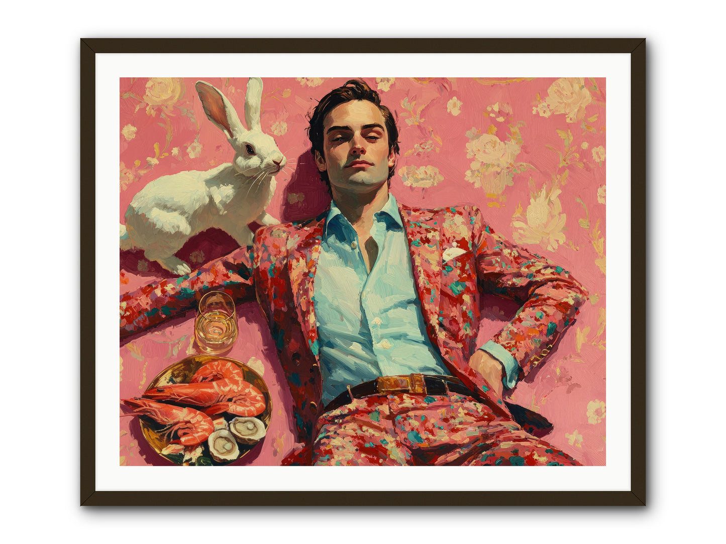Lord Of Lazy Pleasures -- Framed Print - Black 40x32