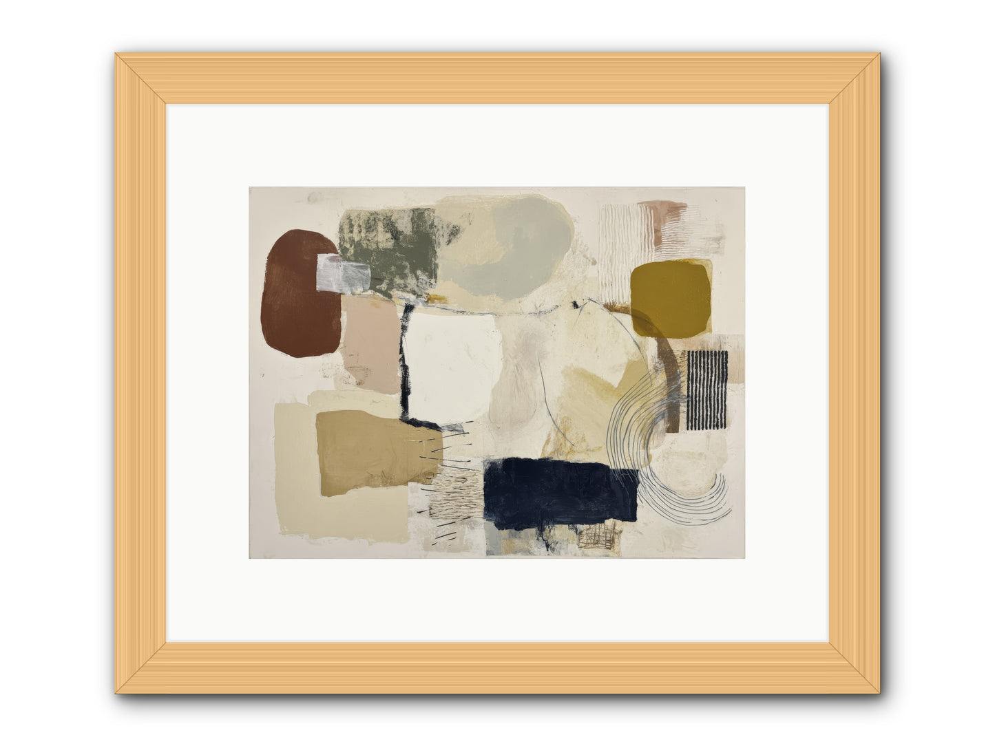 Lost Language -- Framed Print - Natural 12x9