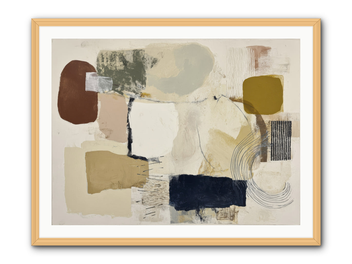 Lost Language -- Framed Print - Natural 40x30
