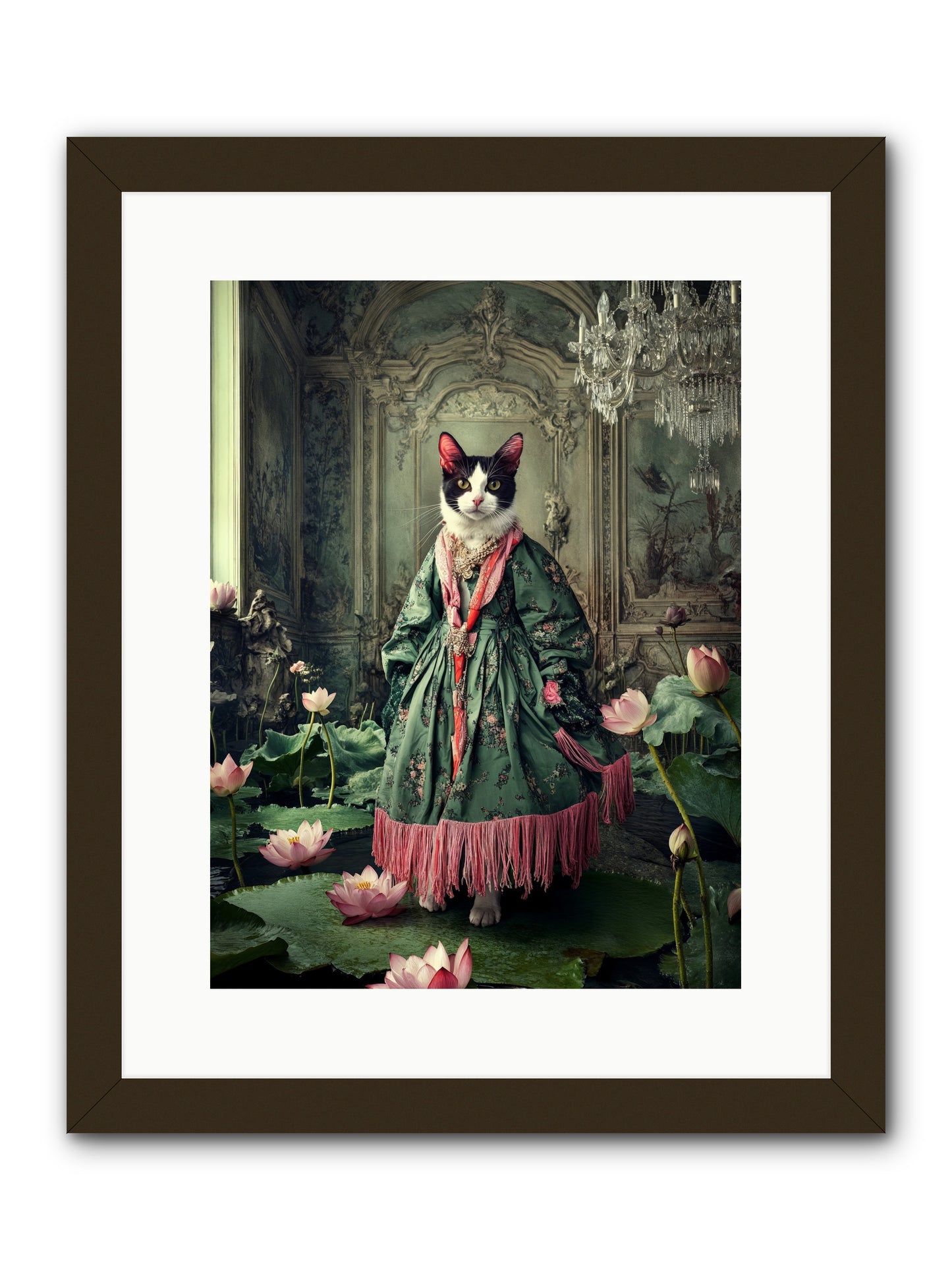 Lotus Light DancingRez -- Framed Print - Black 12x16