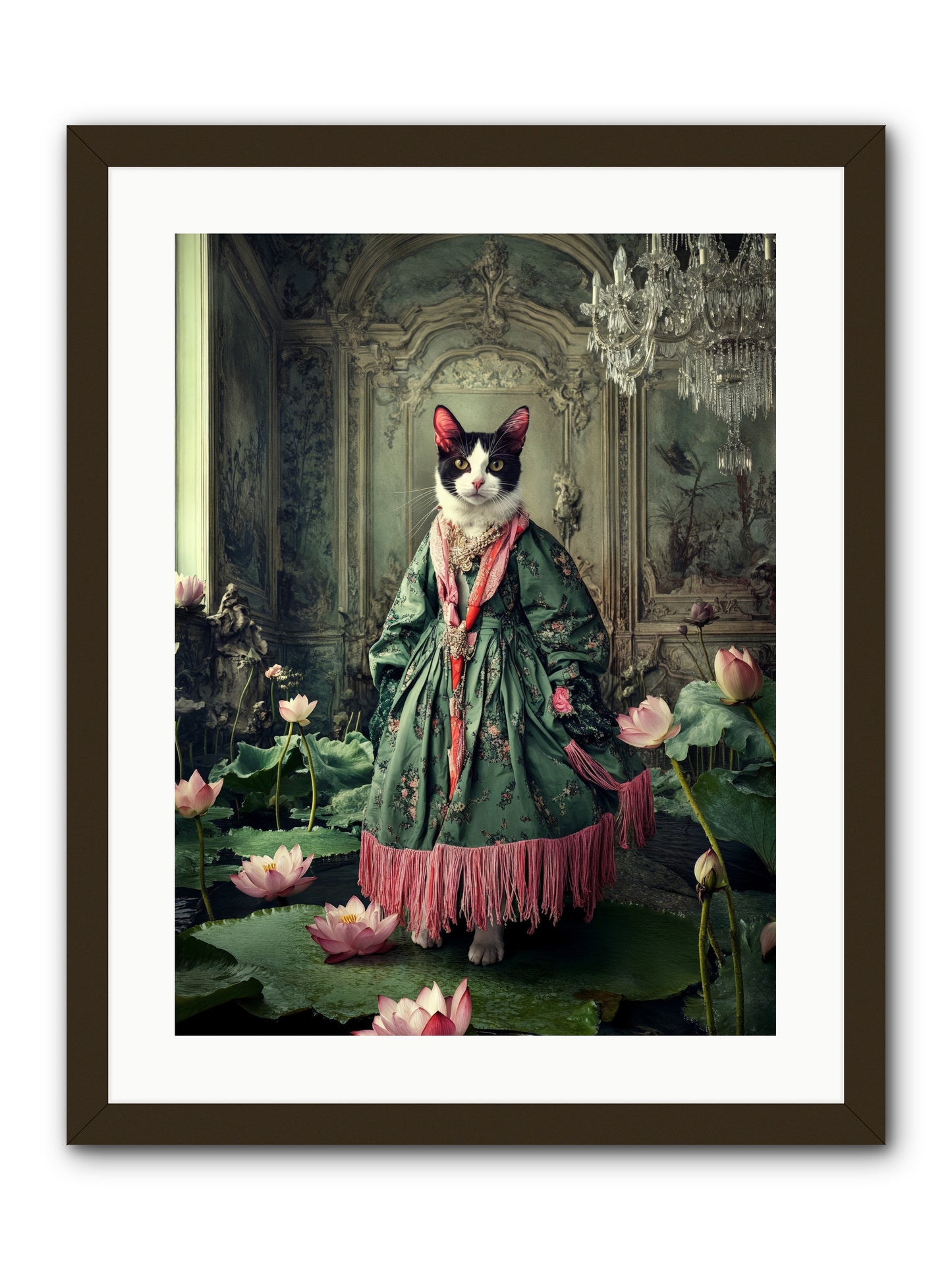 Lotus Light DancingRez -- Framed Print - Black 18x24