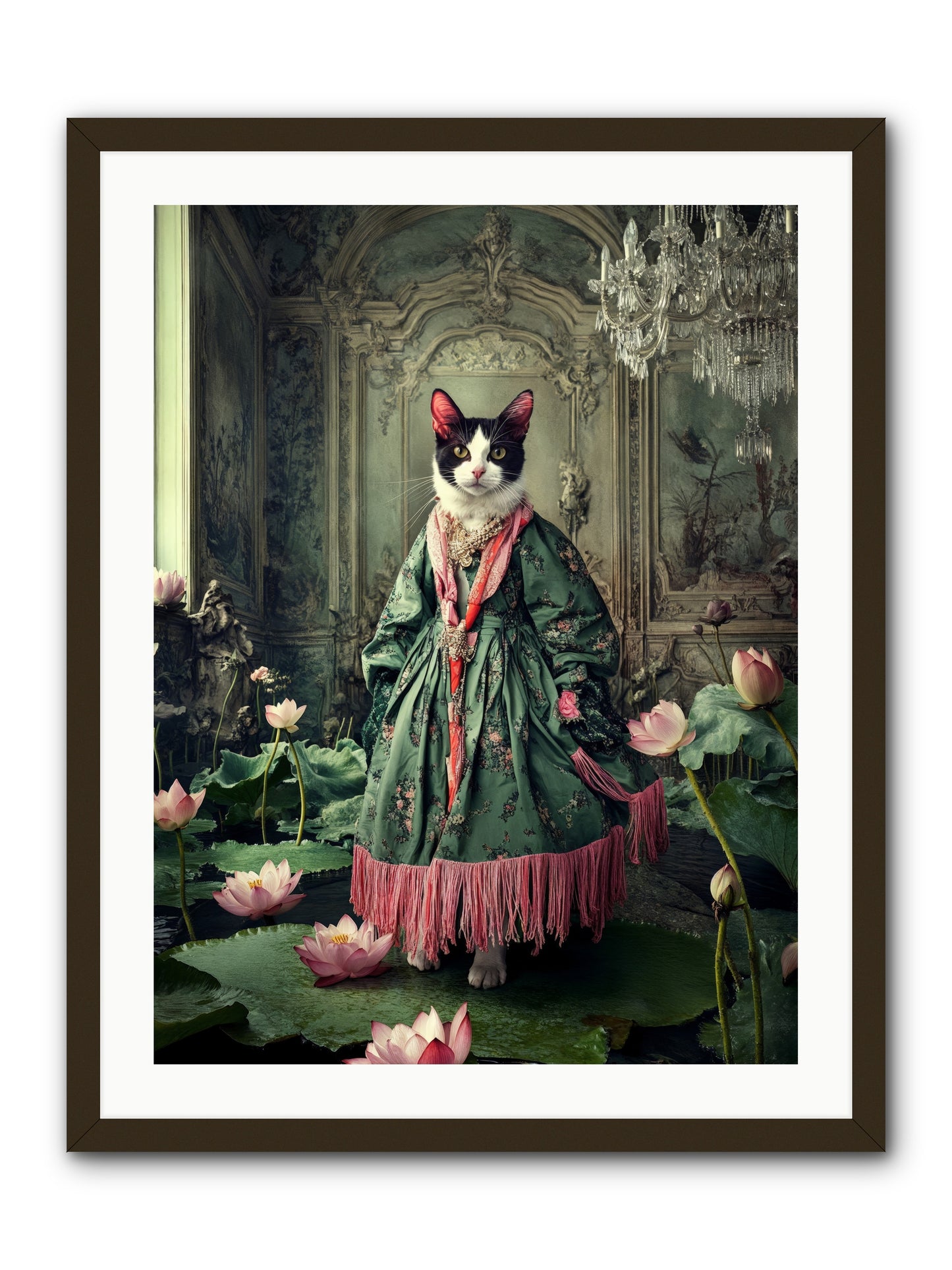 Lotus Light DancingRez -- Framed Print - Black 24x32