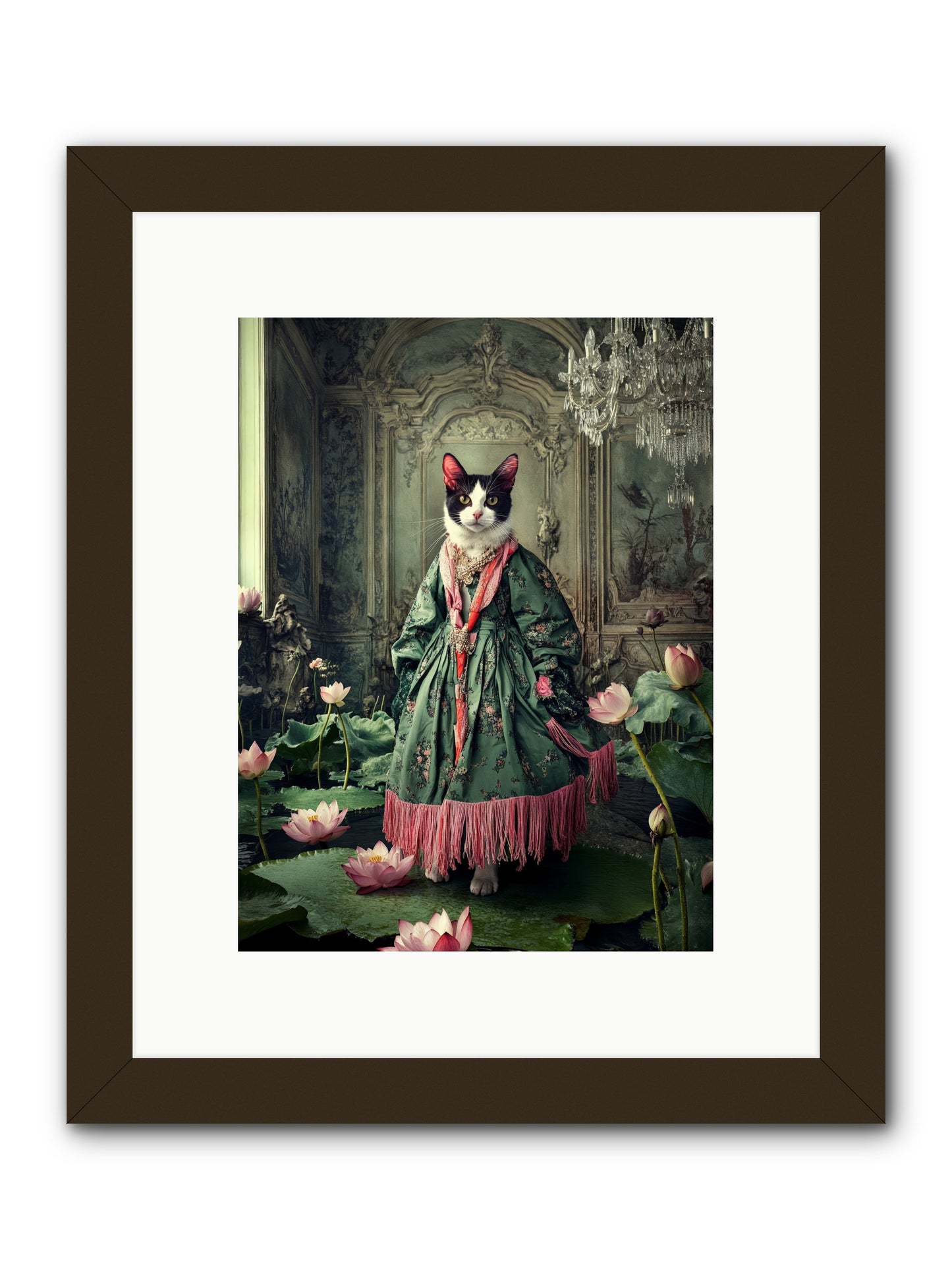 Lotus Light DancingRez -- Framed Print - Black 9x12