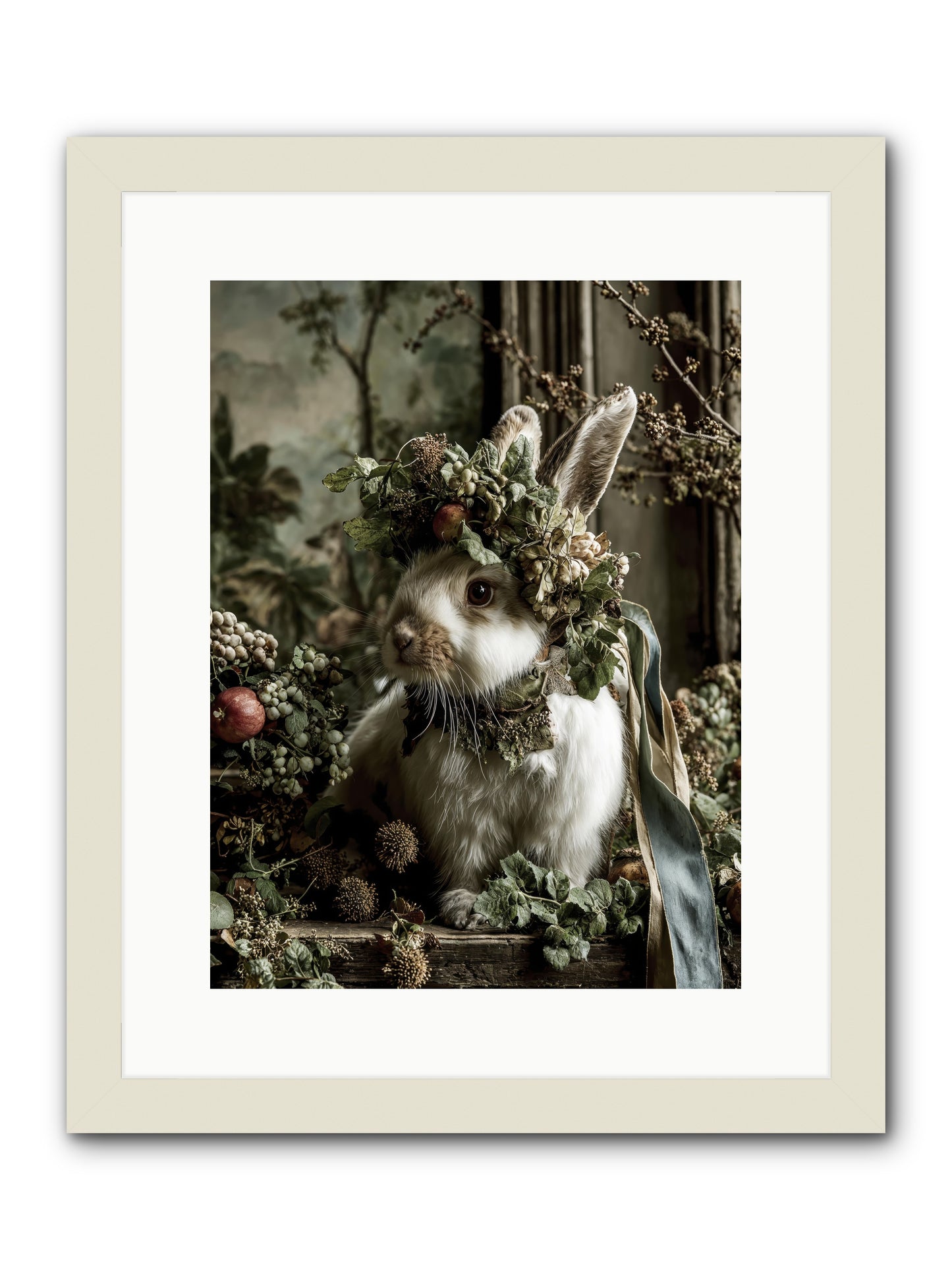 Louvale -- Framed Print - White 12x16