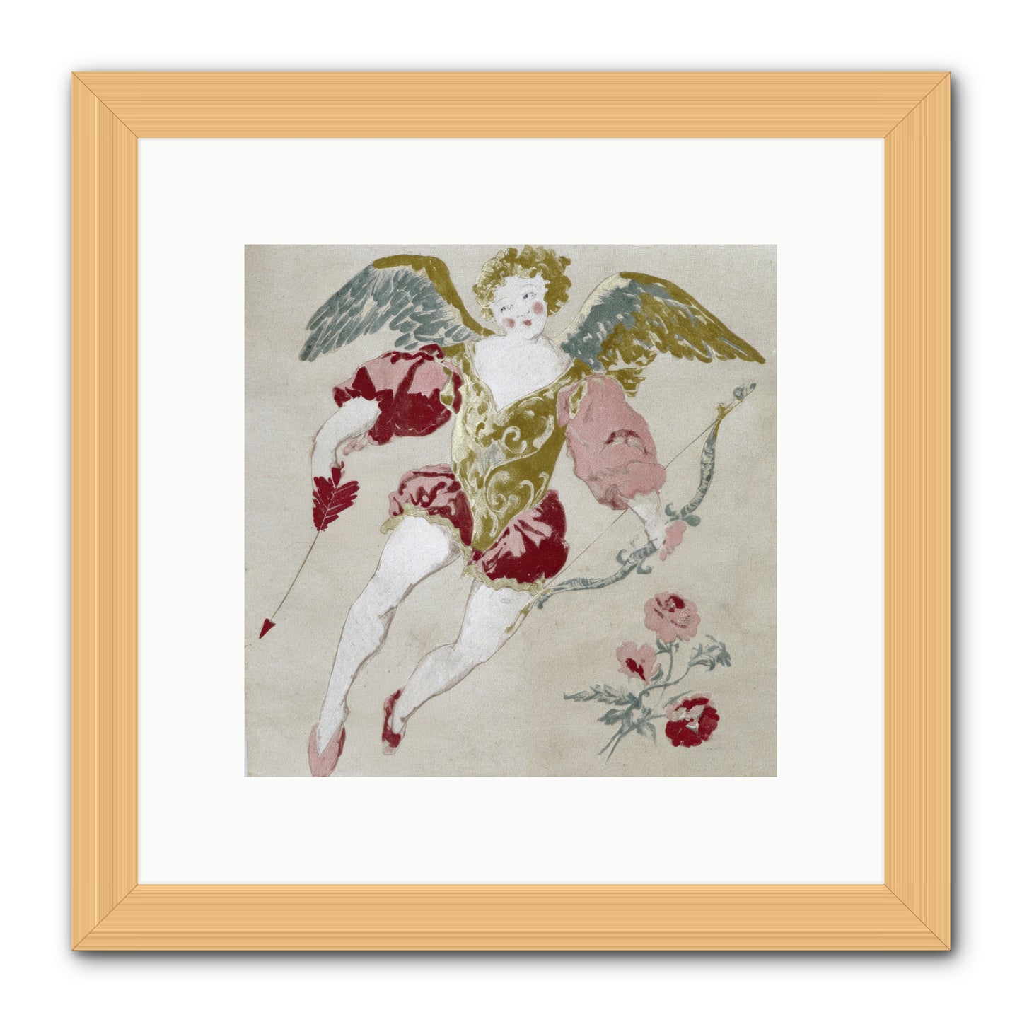 Love Blooms Wild -- Framed Print - Natural 10x10