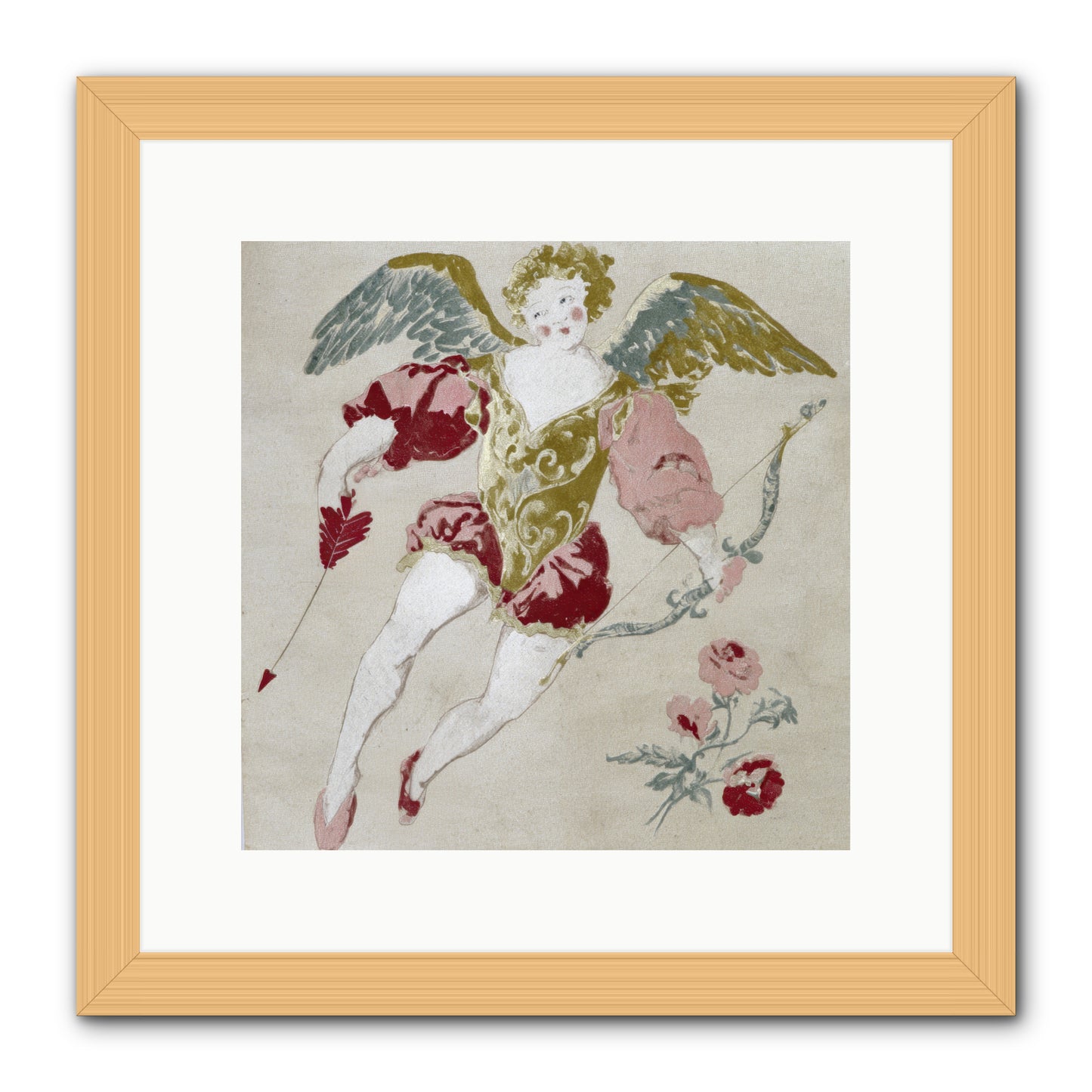 Love Blooms Wild -- Framed Print - Natural 12x12