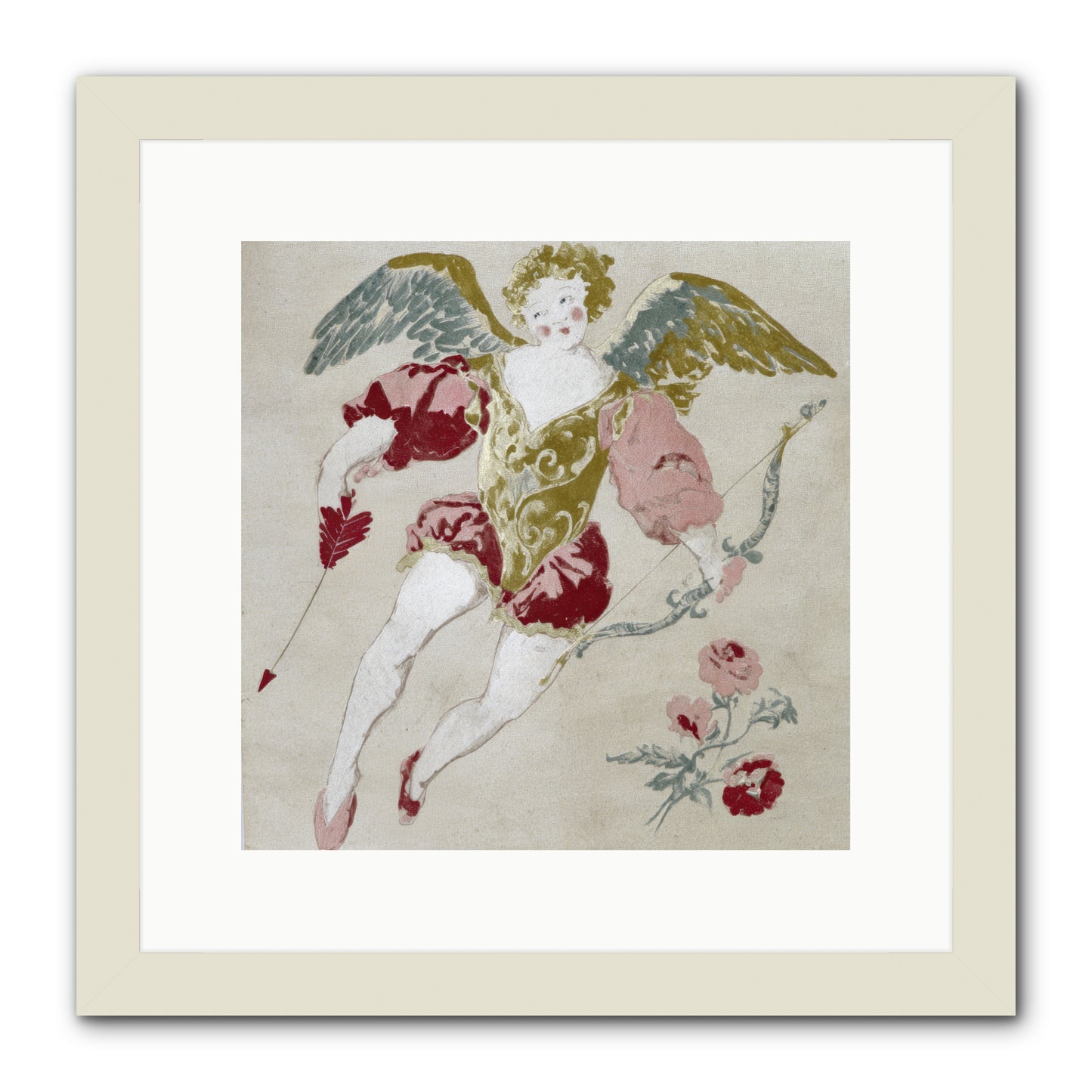 Love Blooms Wild -- Framed Print - White 12x12