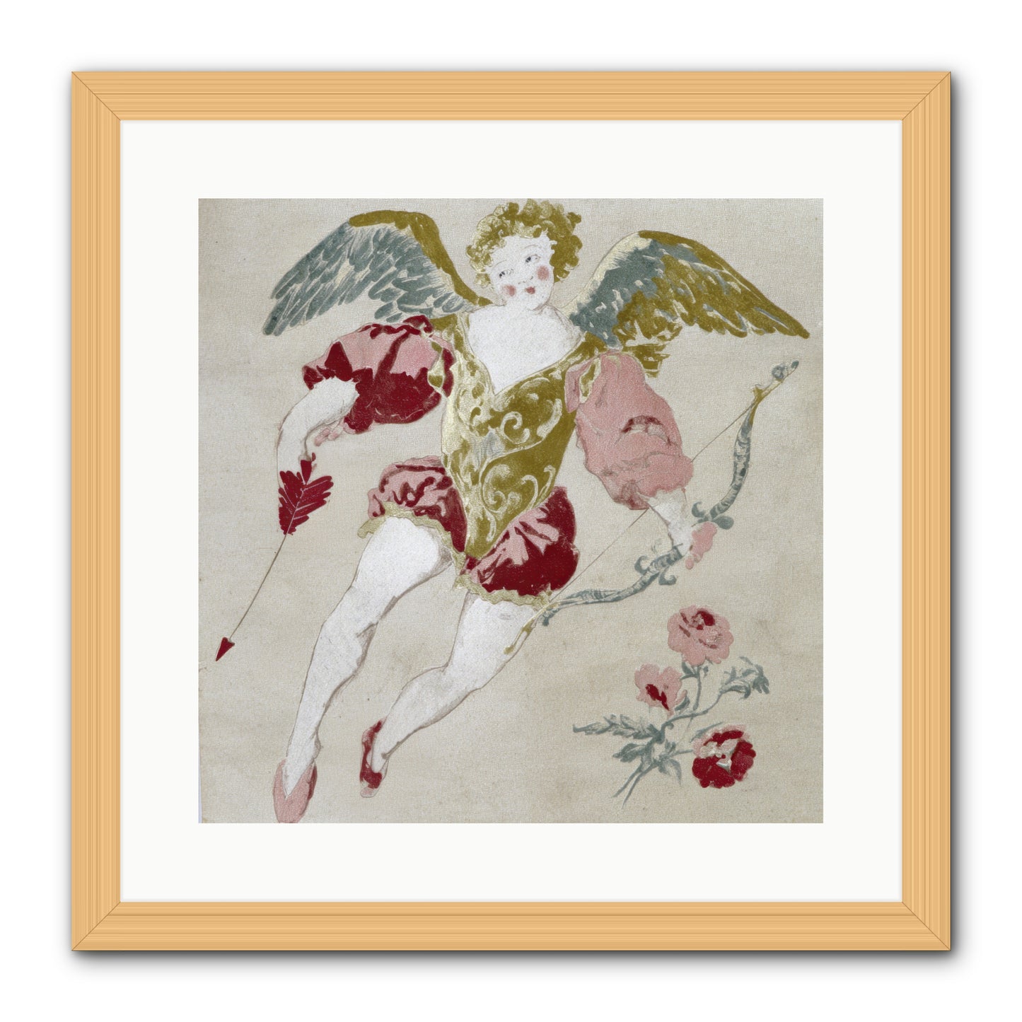 Love Blooms Wild -- Framed Print - Natural 16x16