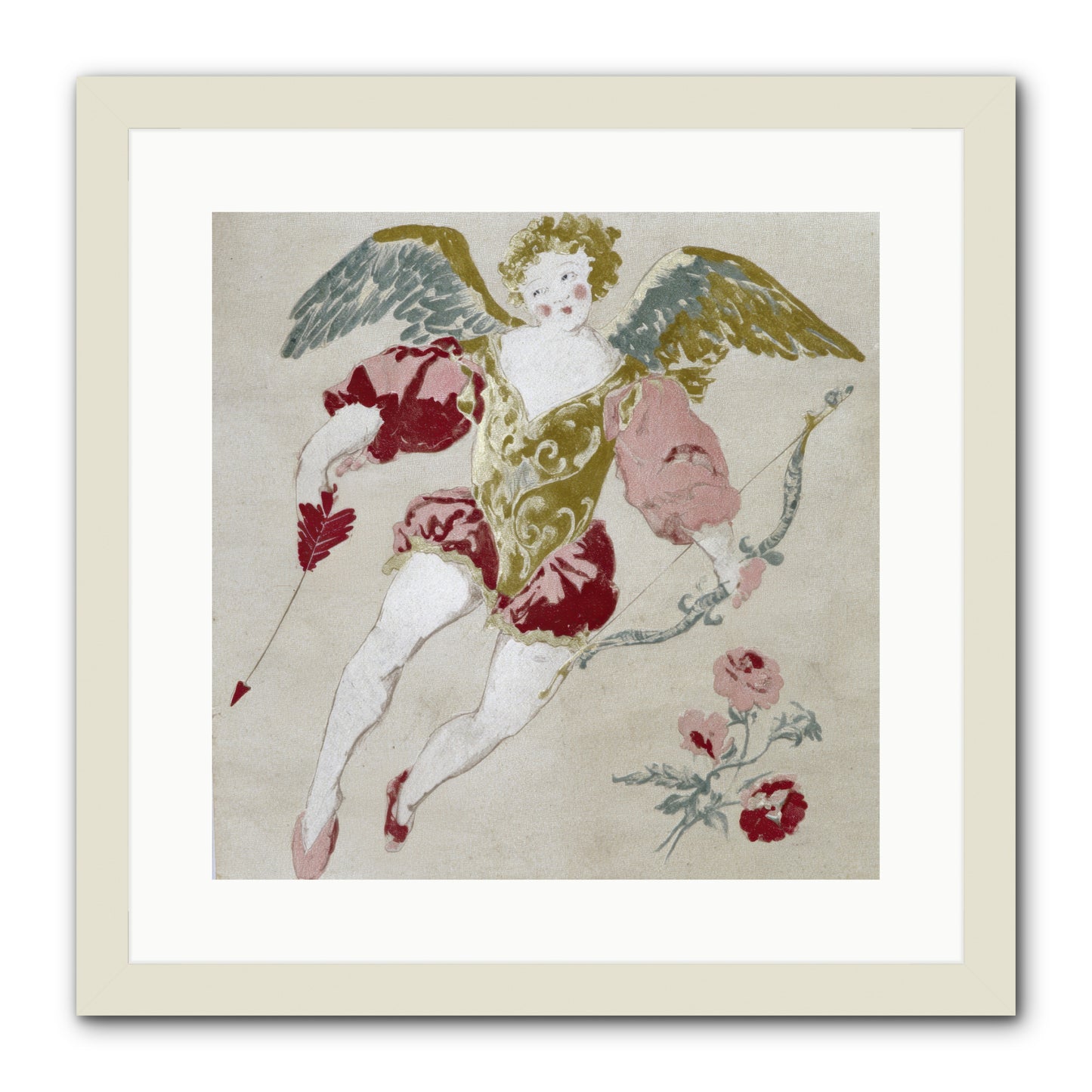 Love Blooms Wild -- Framed Print - White 16x16