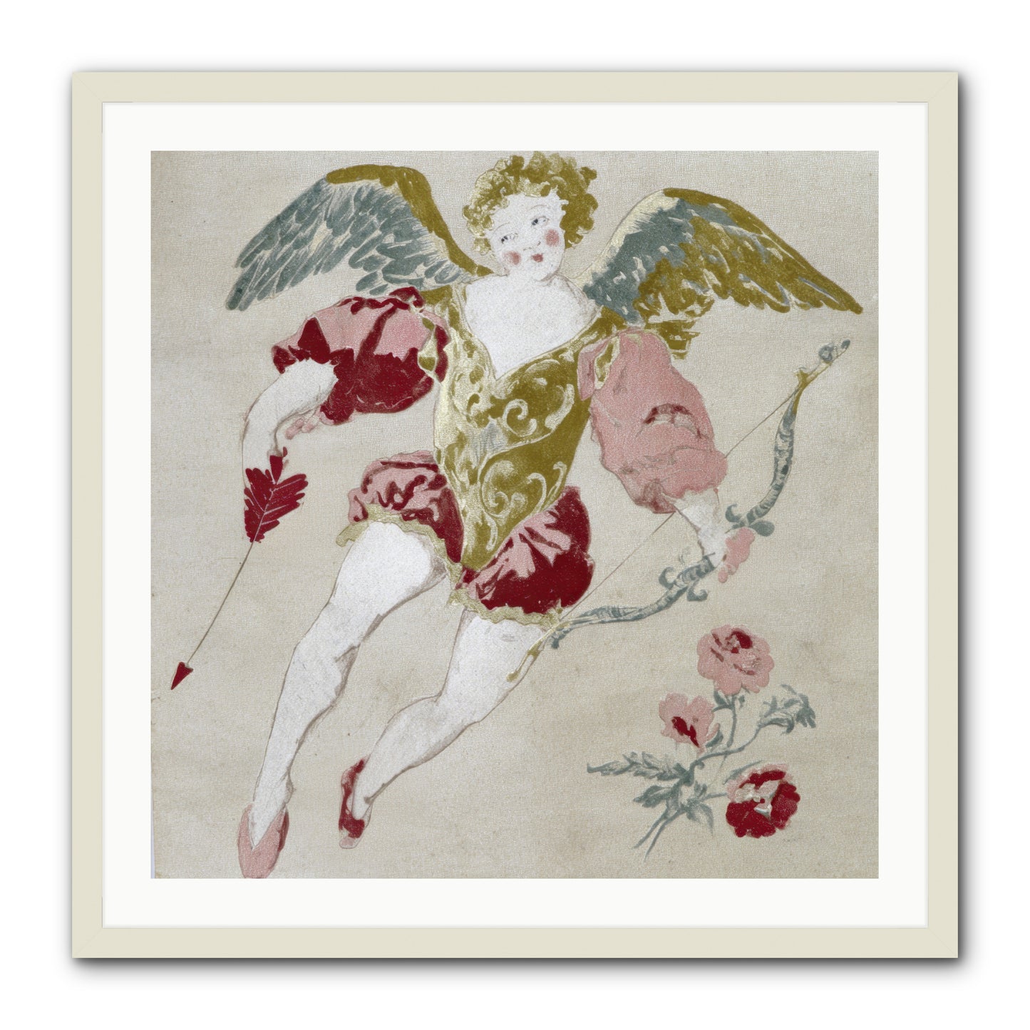 Love Blooms Wild -- Framed Print - White 30x30