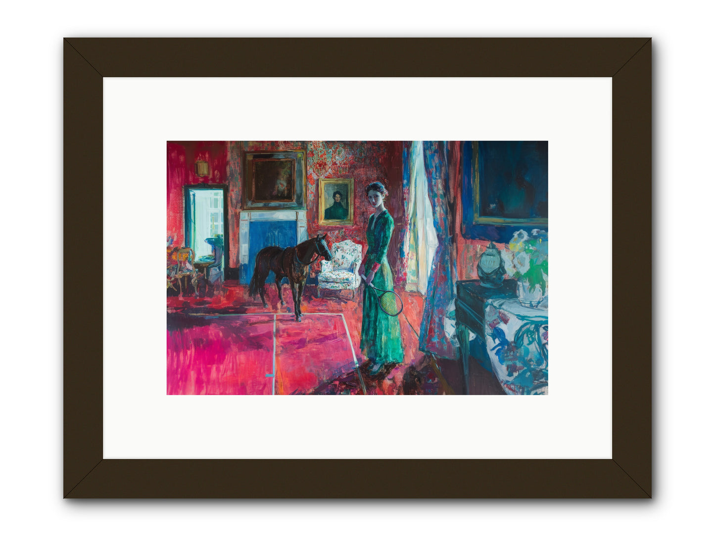 Love-Forty & Lavender -- Framed Print - Black 12x8