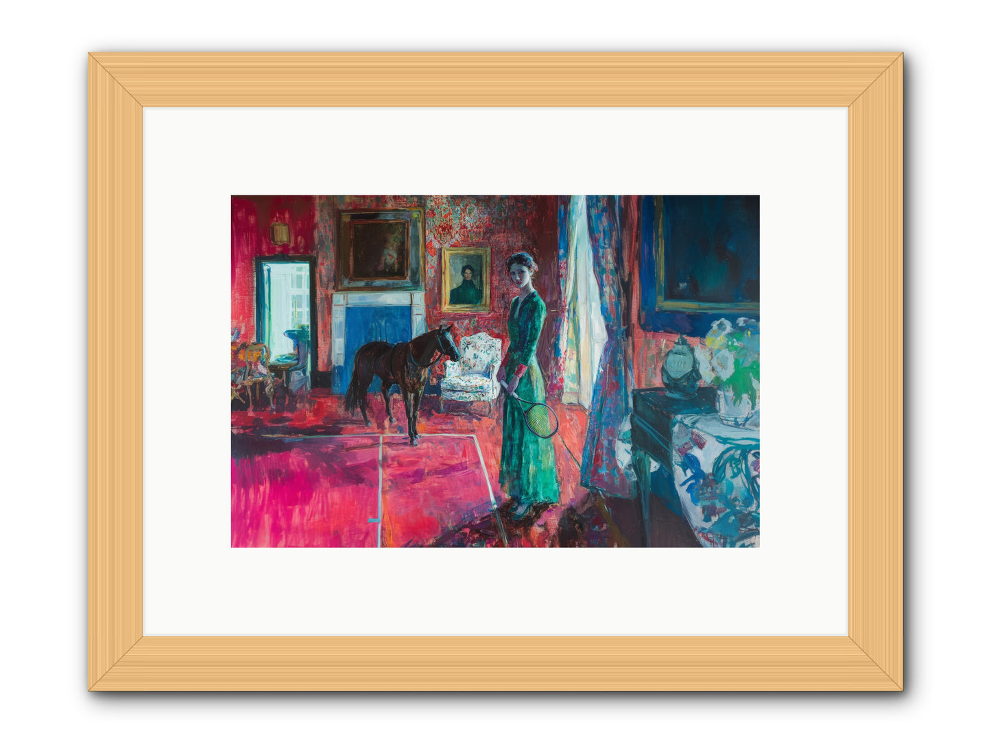 Love-Forty & Lavender -- Framed Print - Natural 12x8