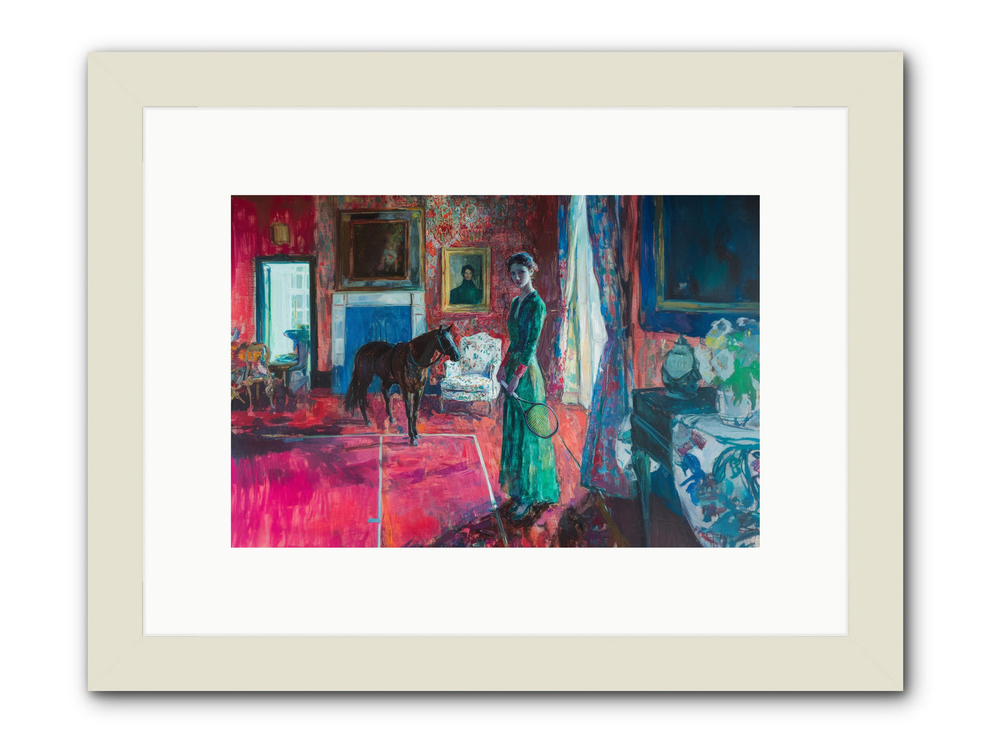 Love-Forty & Lavender -- Framed Print - White 12x8